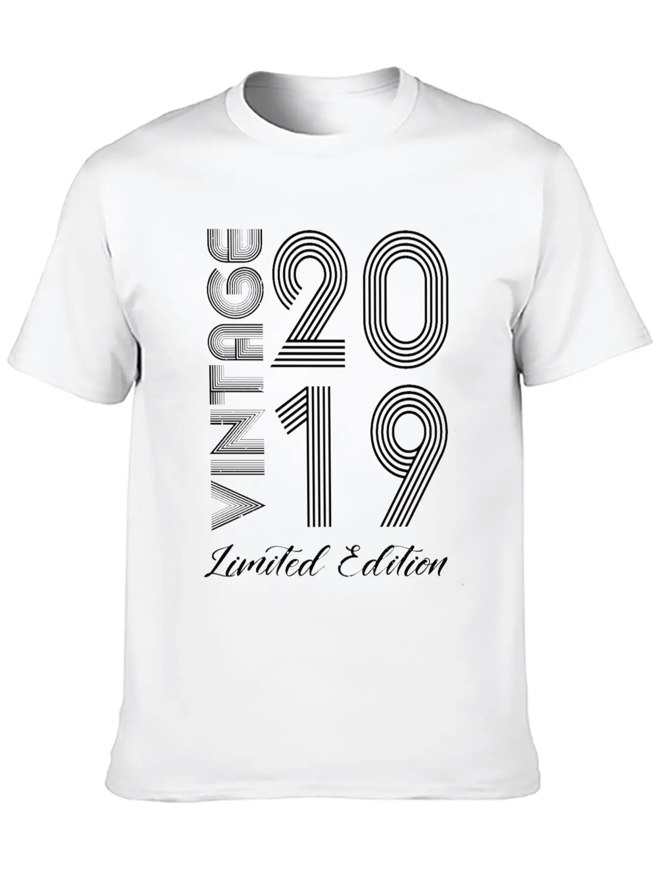 Vintage 2019 Vintage Birthday Retro Vintage Unisex Short Sleeve Soft Cotton T-Shirt – Casual Everyday Wear