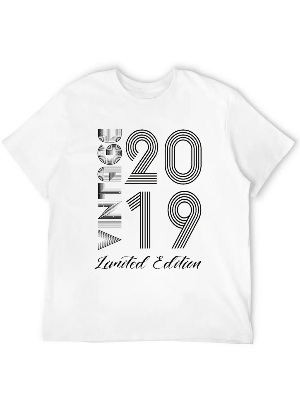 Vintage 2019 Vintage Birthday Retro Vintage Unisex Short Sleeve Soft Cotton T-Shirt – Casual Everyday Wear