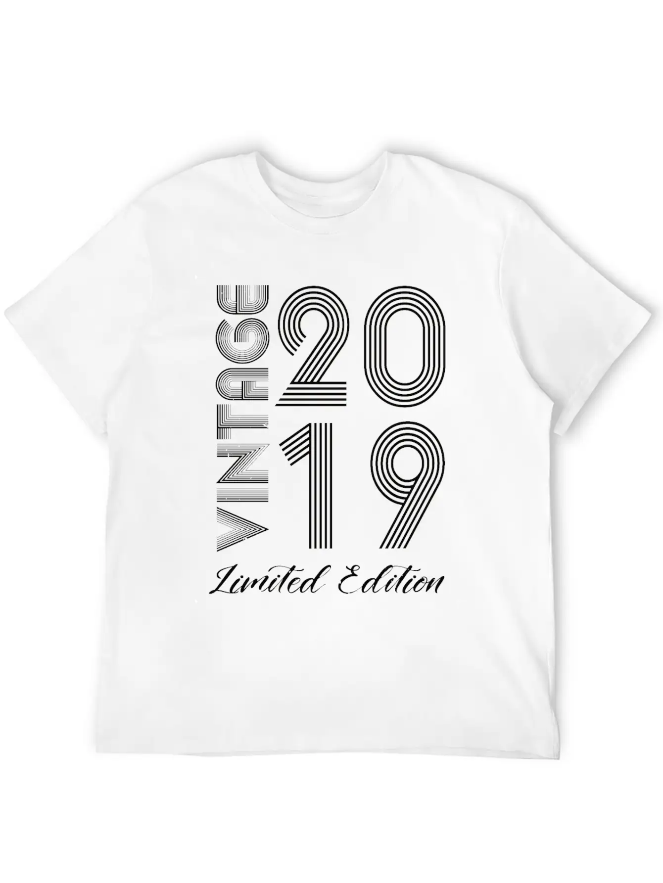 Vintage 2019 Vintage Birthday Retro Vintage Unisex Short Sleeve Soft Cotton T-Shirt – Casual Everyday Wear