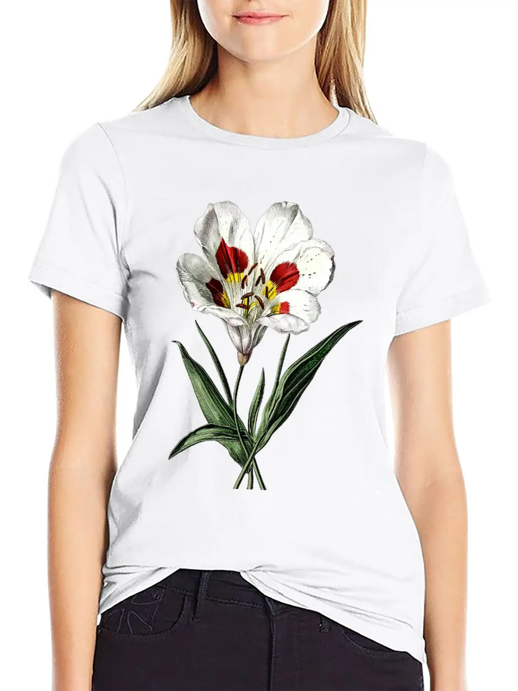 Vintage Butterfly Mariposa Lily Illustration Unisex Casual T-Shirt – Clean Design For Daily Comfort