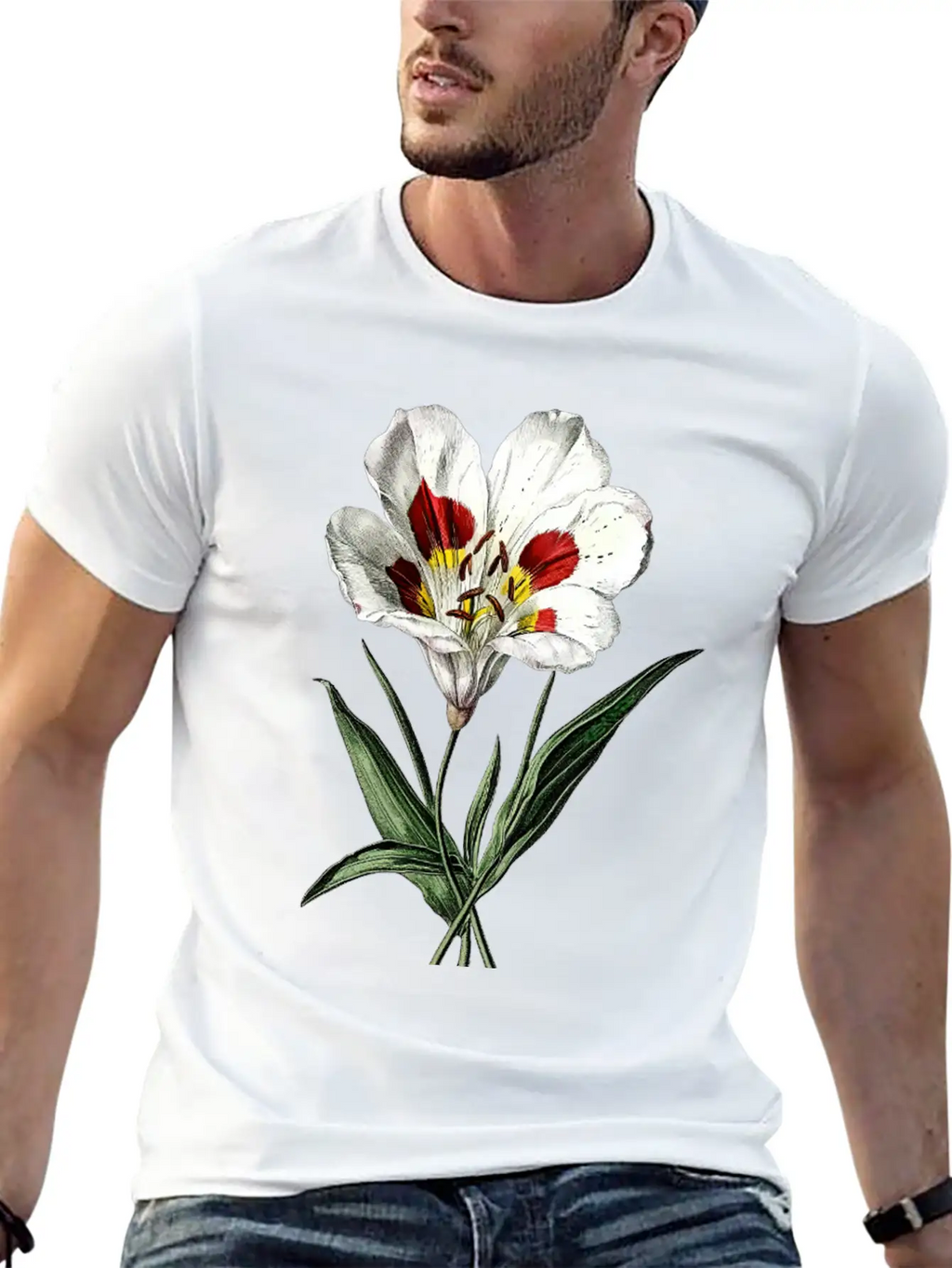 Vintage Butterfly Mariposa Lily Illustration Unisex Casual T-Shirt – Clean Design For Daily Comfort