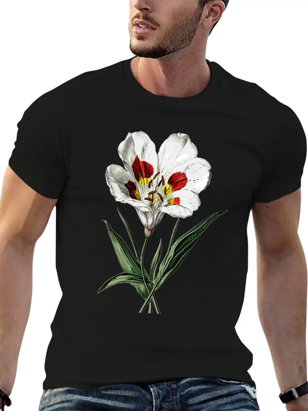 Vintage Butterfly Mariposa Lily Illustration Unisex Casual T-Shirt – Clean Design For Daily Comfort