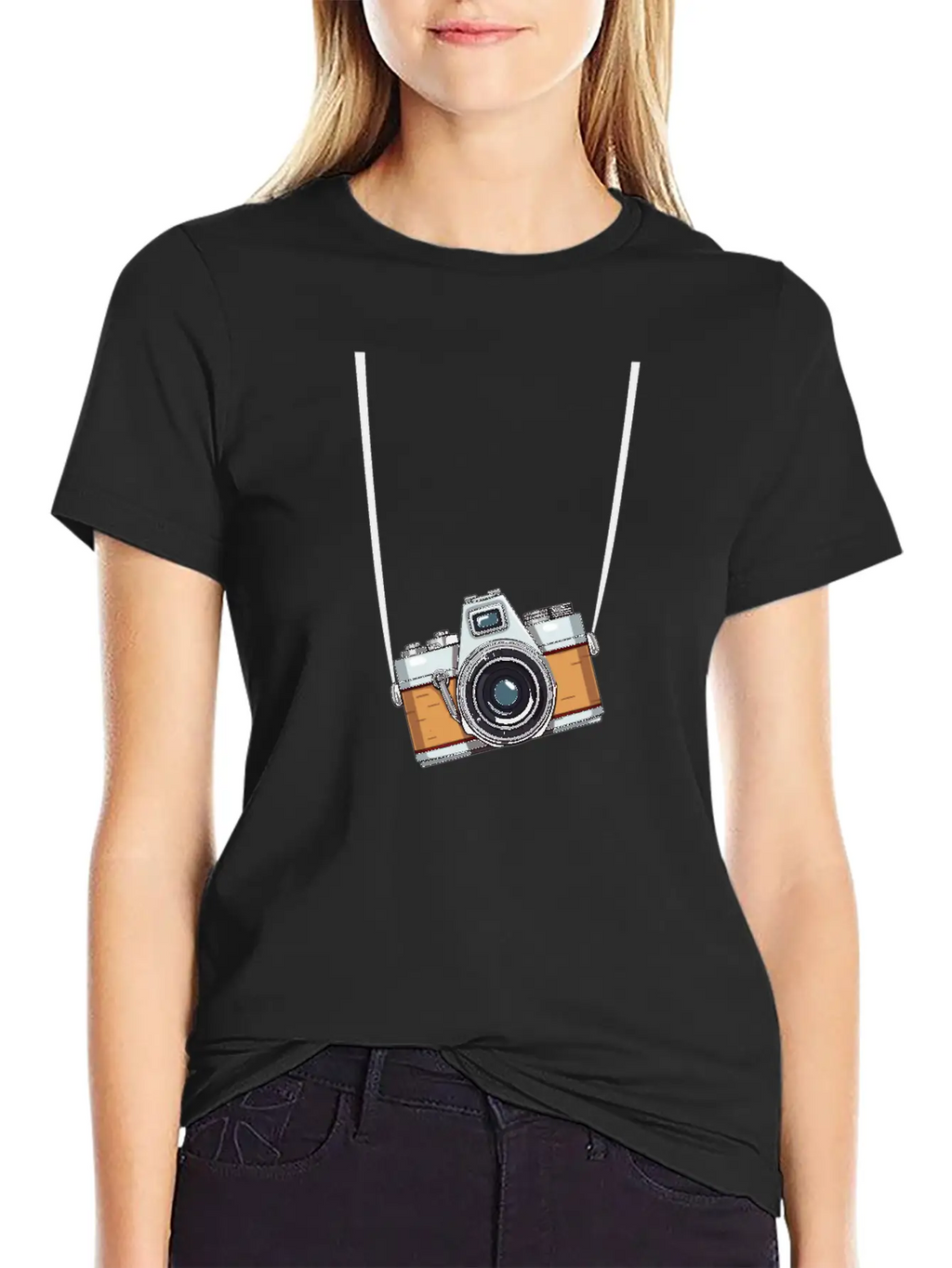 Vintage Camera Photography Essential Cotton Tee For Daily Outfits – Unisex Style