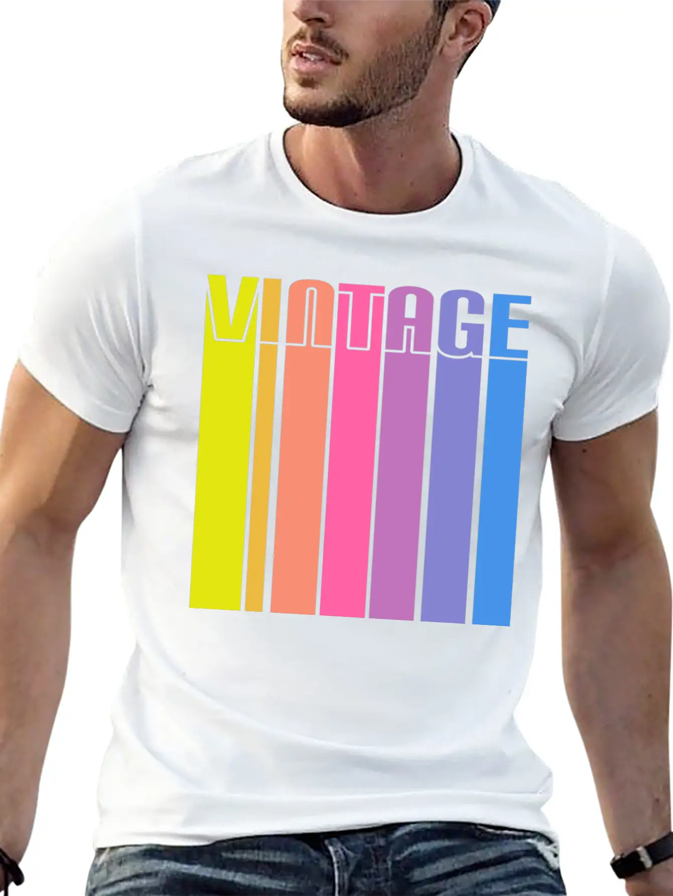 Vintage Classic Fit Graphic Tee For Daily Comfort – Unisex Cotton Shirt