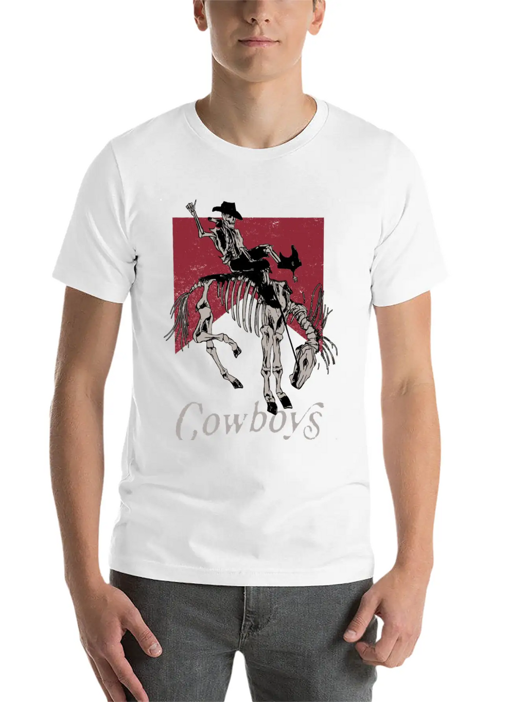 Vintage Cowboy Skeleton Shirt Cowboy Killer Shirt Essential Cotton Tee For Daily Outfits – Unisex Style