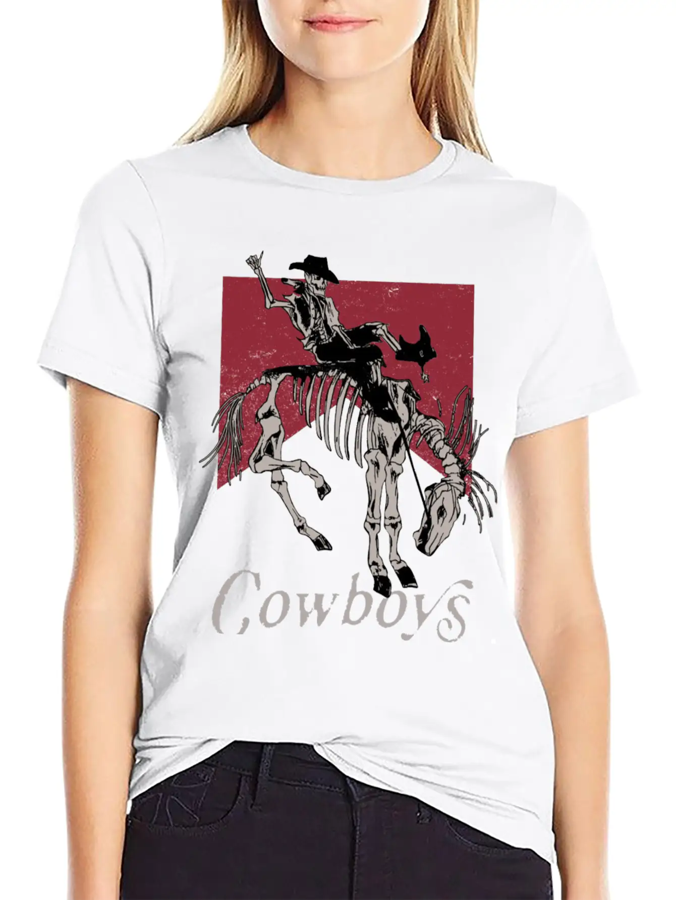 Vintage Cowboy Skeleton Shirt Cowboy Killer Shirt Essential Cotton Tee For Daily Outfits – Unisex Style