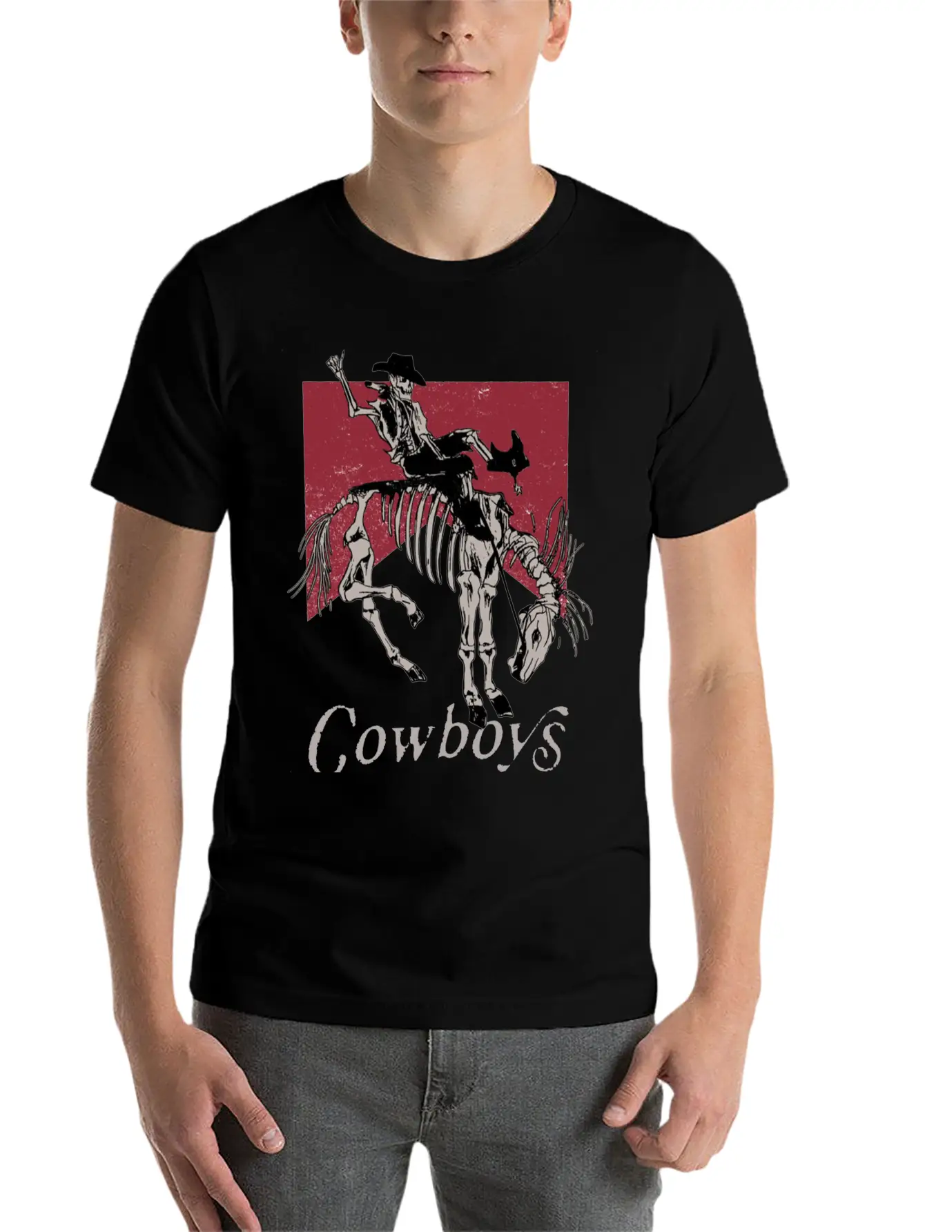 Vintage Cowboy Skeleton Shirt Cowboy Killer Shirt Essential Cotton Tee For Daily Outfits – Unisex Style
