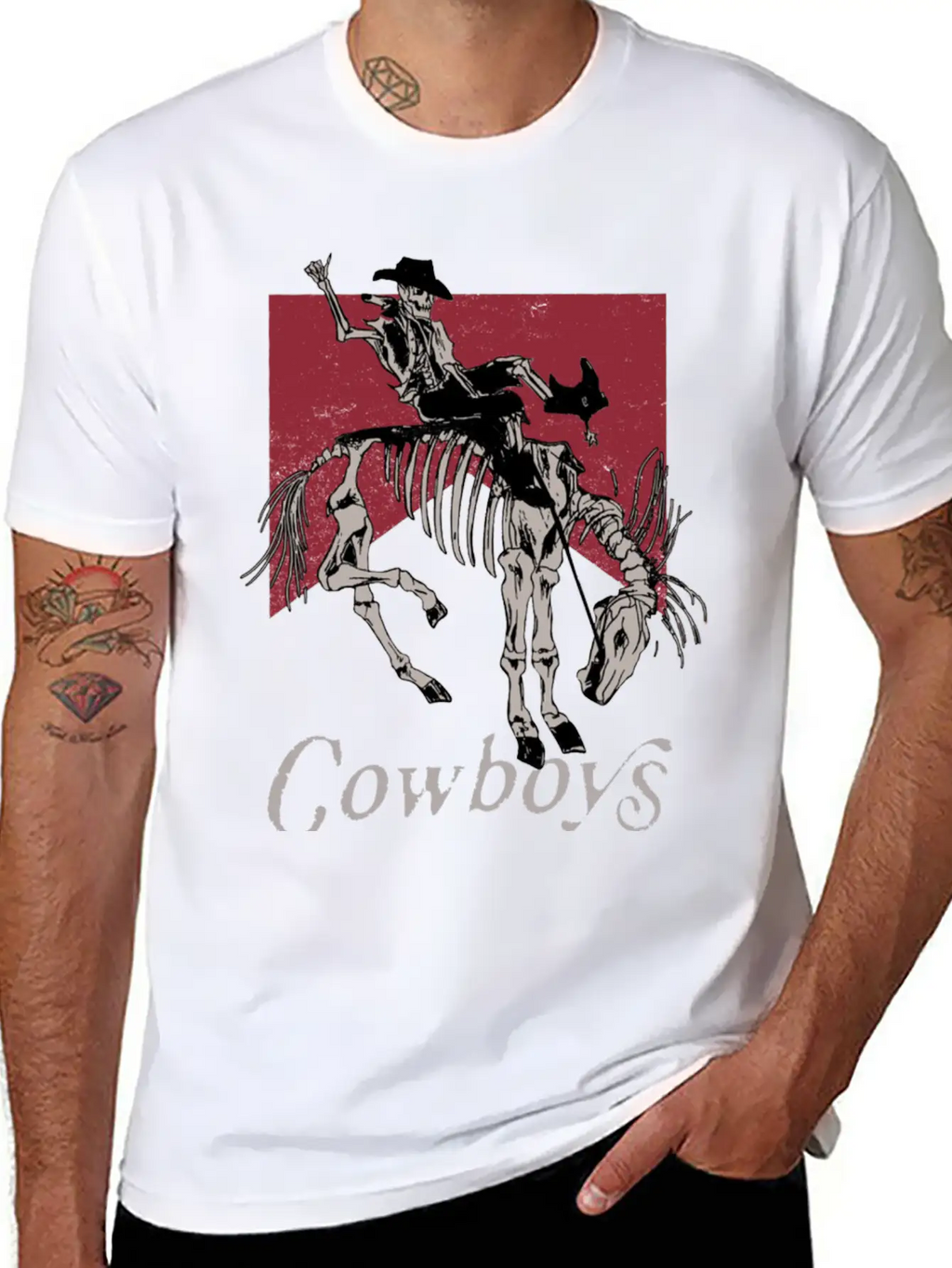 Vintage Cowboy Skeleton Shirt Cowboy Killer Shirt Essential Cotton Tee For Daily Outfits – Unisex Style