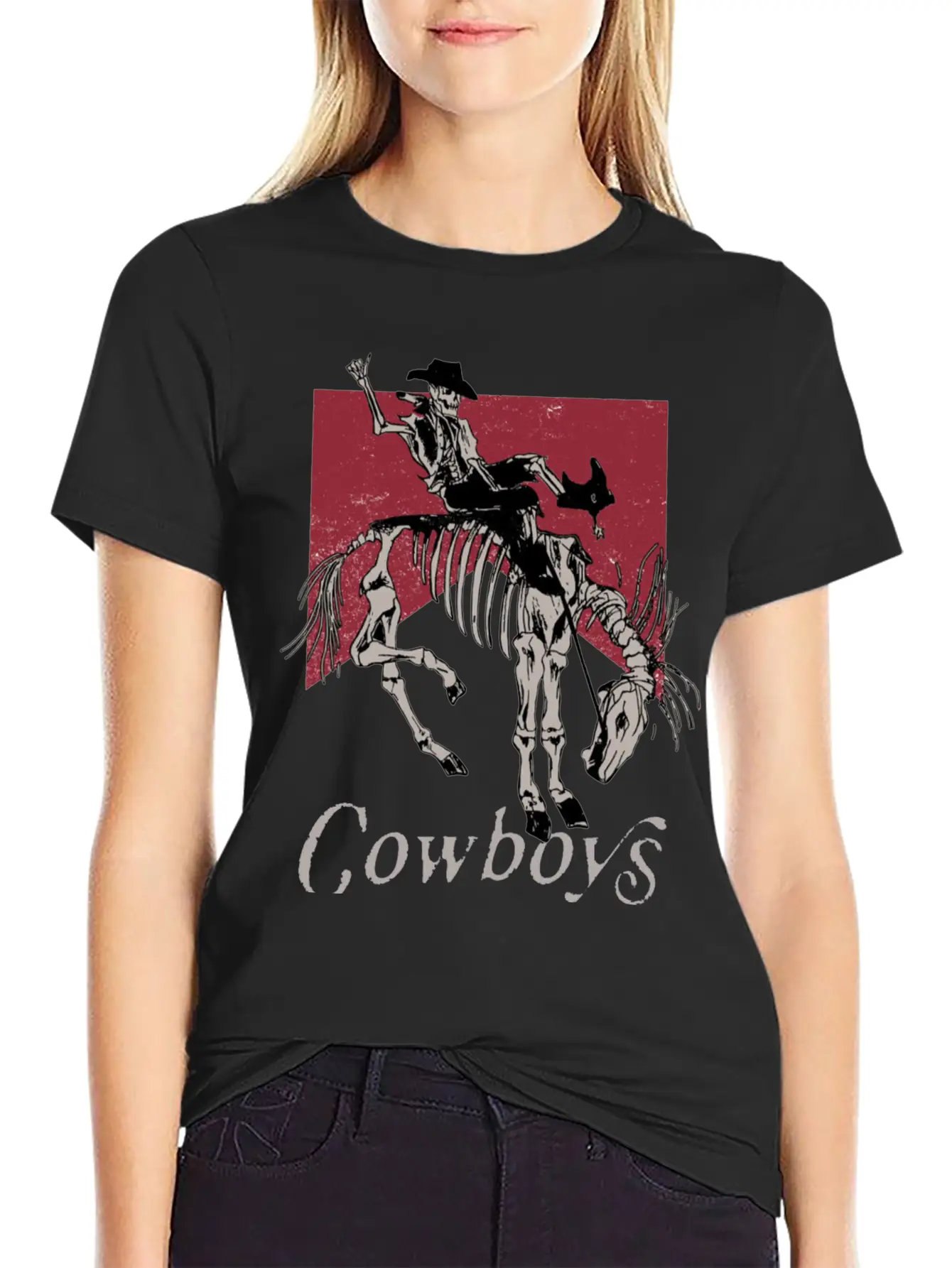 Vintage Cowboy Skeleton Shirt Cowboy Killer Shirt Essential Cotton Tee For Daily Outfits – Unisex Style
