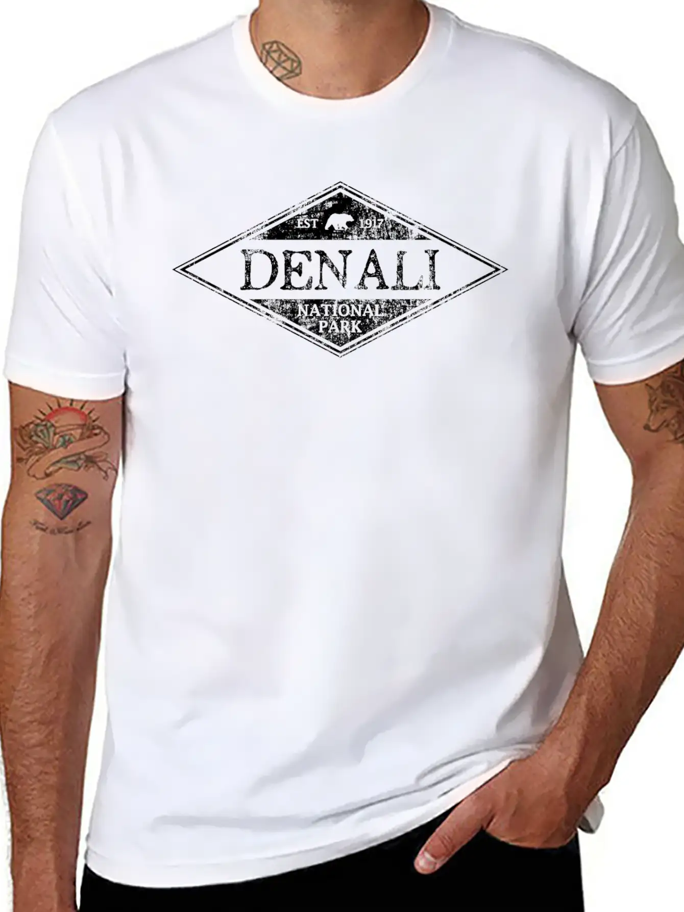 Vintage Denali National Park Alaska Breathable Soft Cotton T-Shirt – Timeless Casual Look