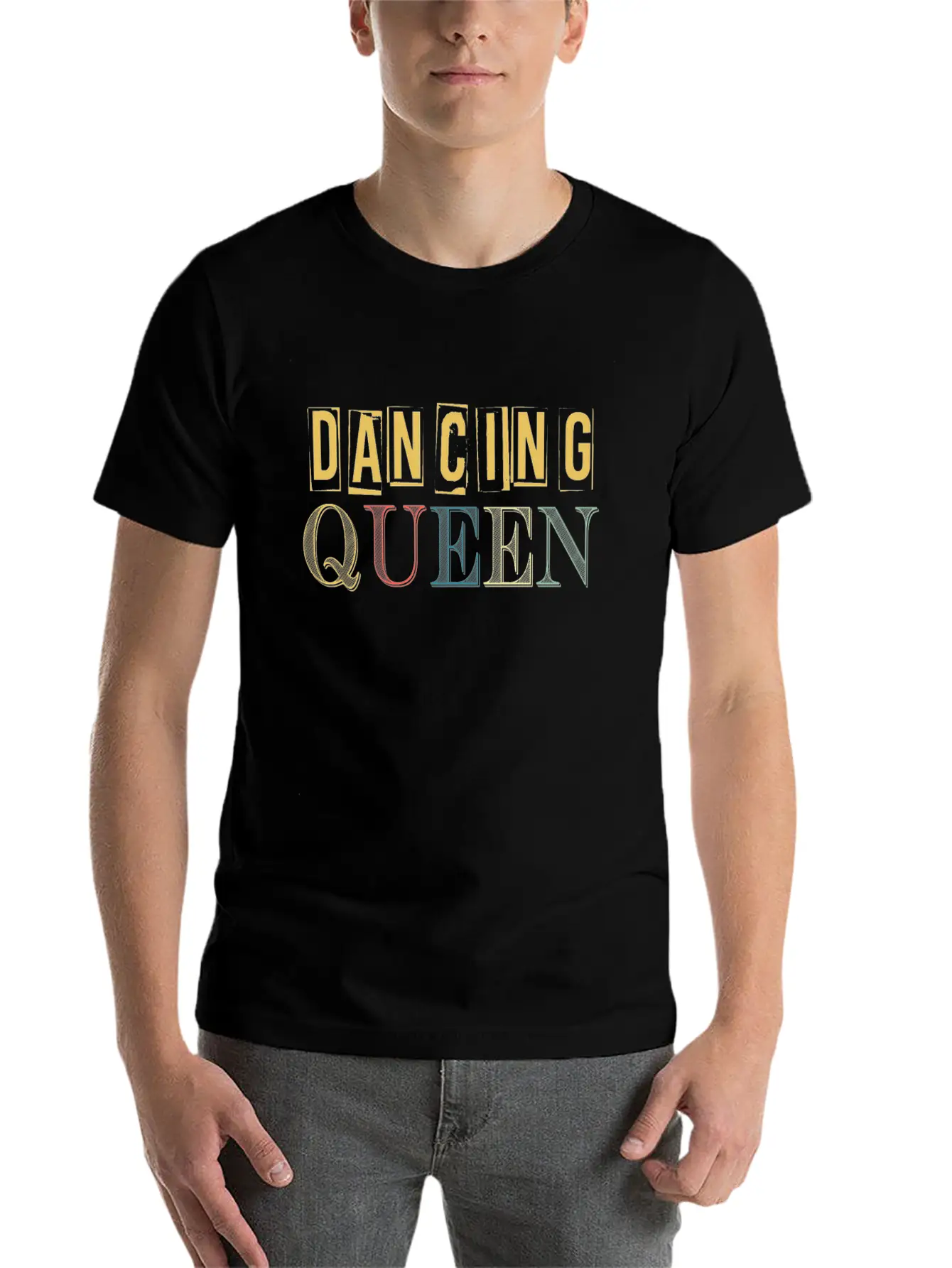 Vintage Disco Queen 80'Retro Themed Design Casual Graphic T-Shirt – Simple And Comfortable Daily Wear