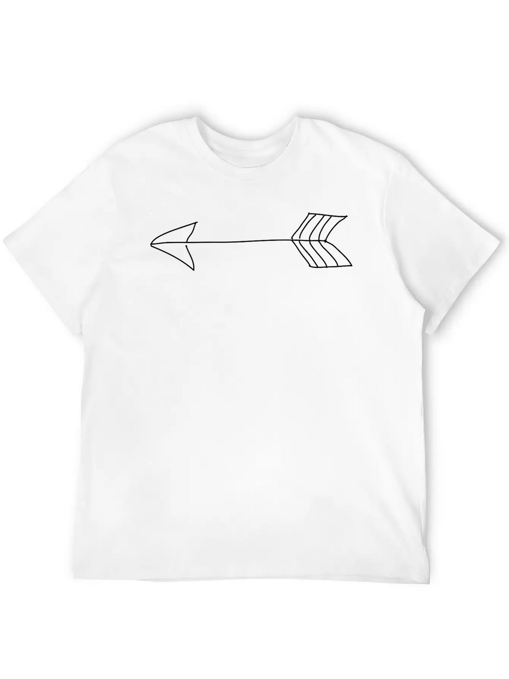 Vintage Drawn Arrows, Hipster Symbol Unisex Short Sleeve Soft Cotton T-Shirt – Casual Everyday Wear