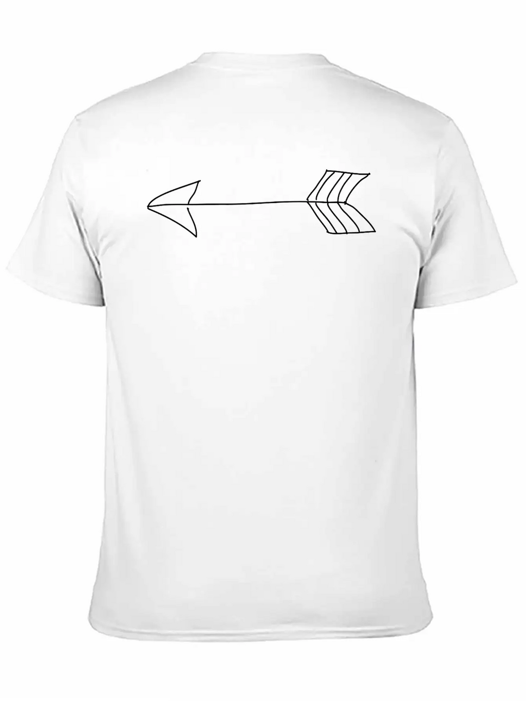 Vintage Drawn Arrows, Hipster Symbol Unisex Short Sleeve Soft Cotton T-Shirt – Casual Everyday Wear