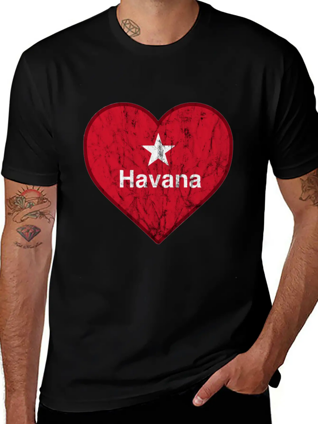 Vintage Habana Heart Vintage Retro Unisex Casual T-Shirt – Clean Design For Daily Comfort