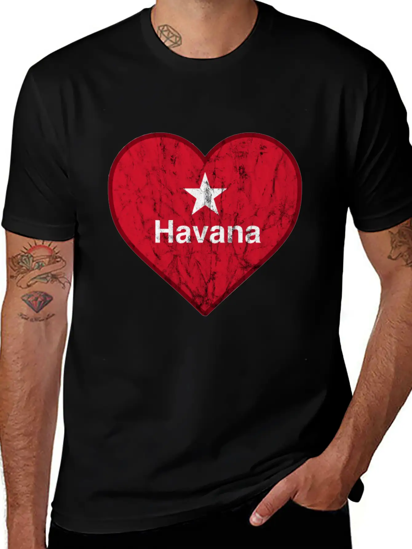 Vintage Habana Heart Vintage Retro Unisex Casual T-Shirt – Clean Design For Daily Comfort