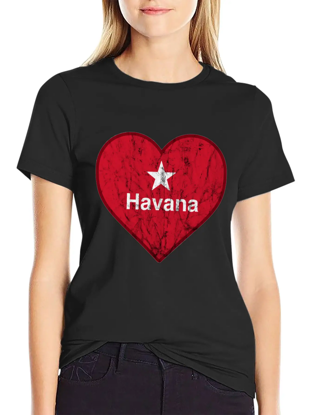 Vintage Habana Heart Vintage Retro Unisex Casual T-Shirt – Clean Design For Daily Comfort
