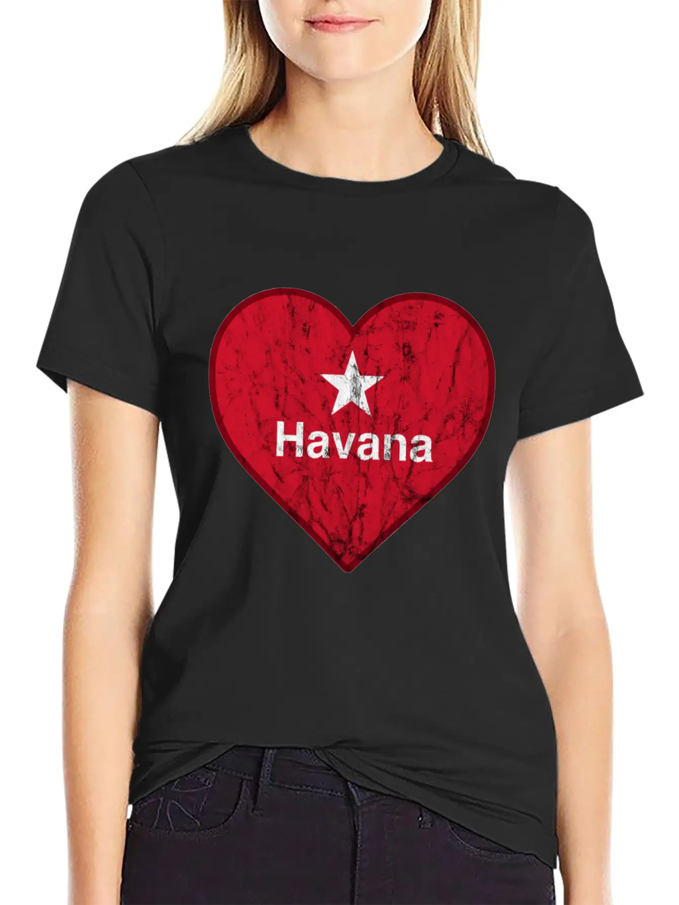Vintage Habana Heart Vintage Retro Unisex Casual T-Shirt – Clean Design For Daily Comfort