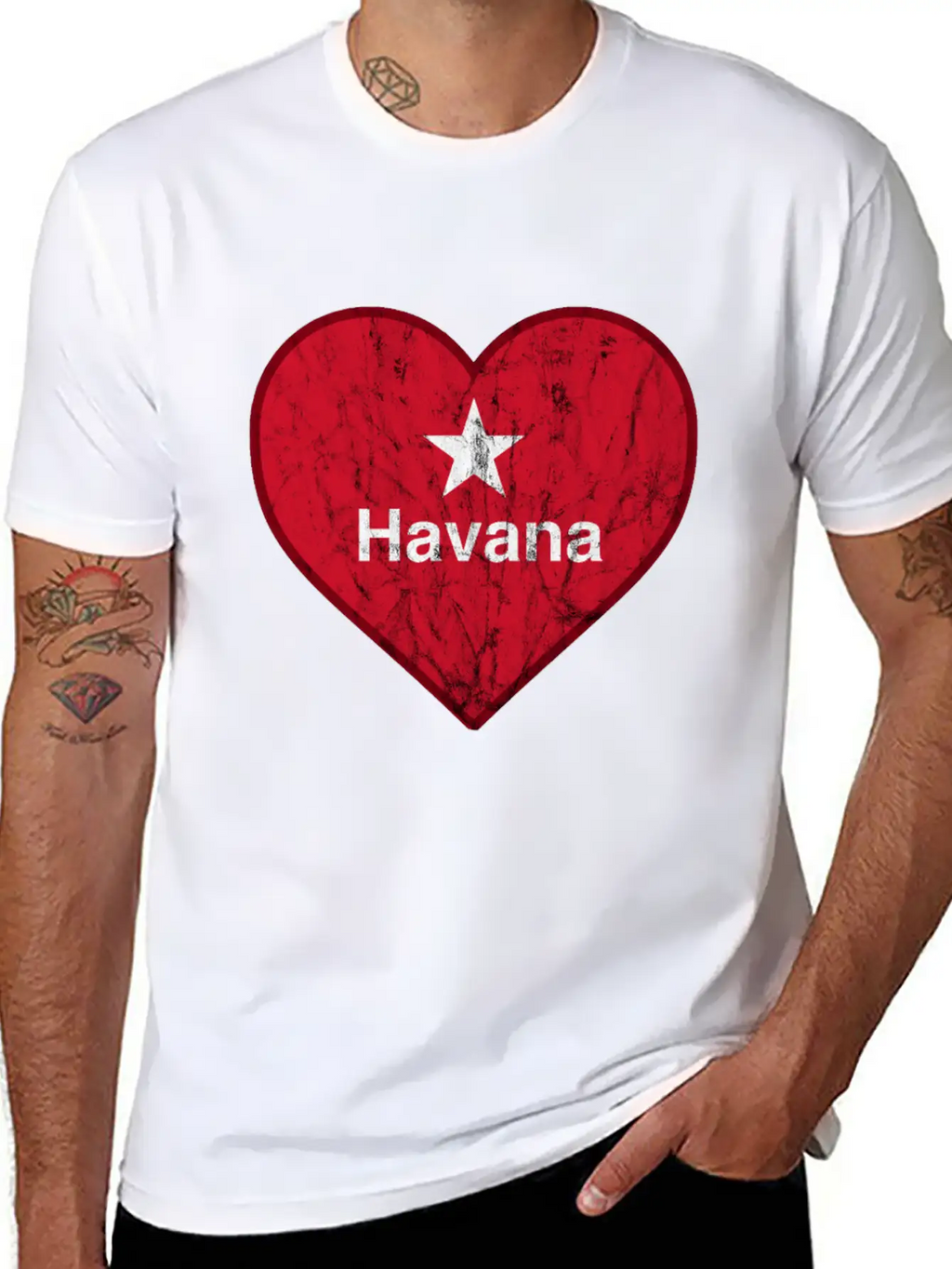 Vintage Habana Heart Vintage Retro Unisex Casual T-Shirt – Clean Design For Daily Comfort
