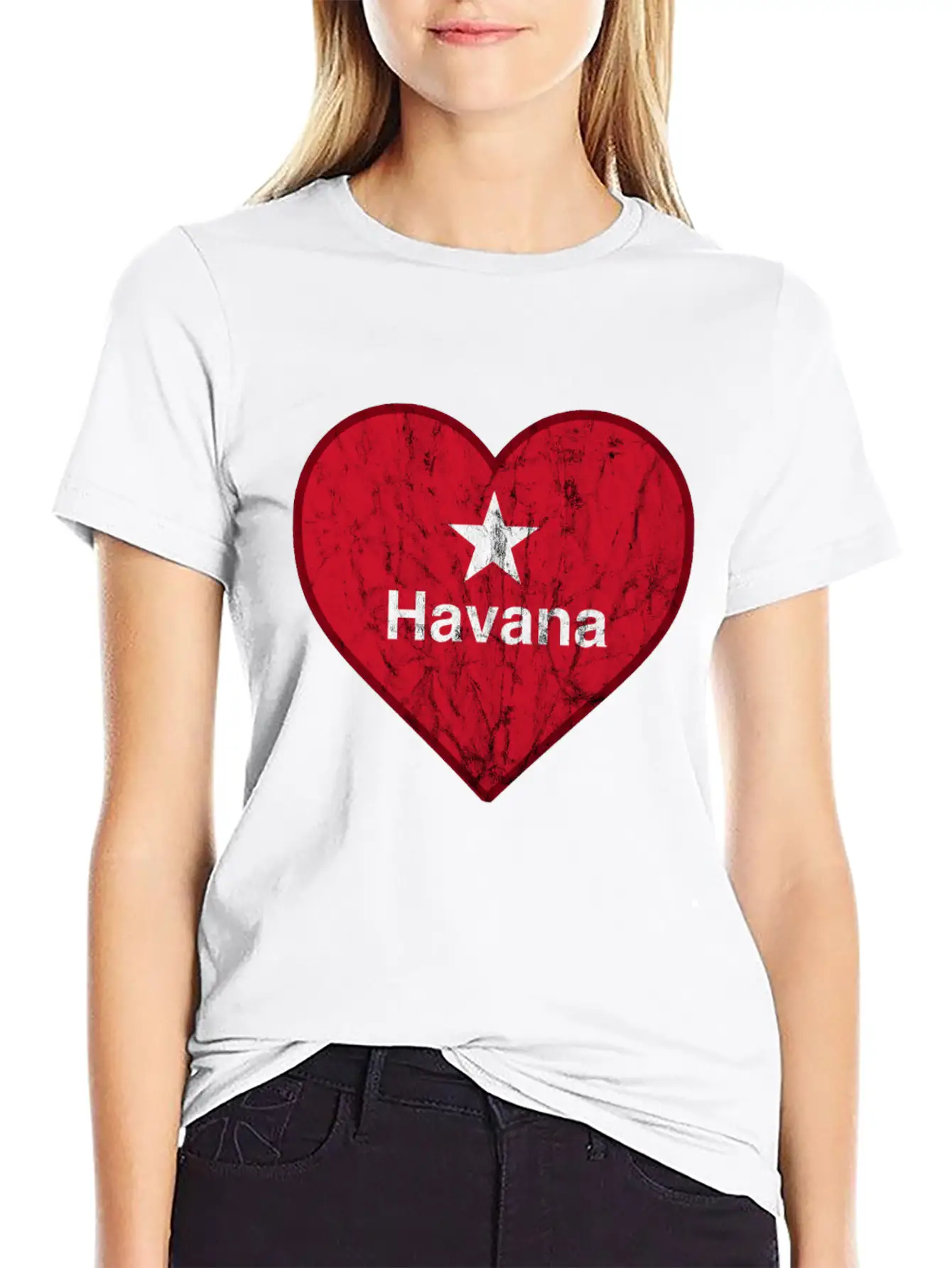 Vintage Habana Heart Vintage Retro Unisex Casual T-Shirt – Clean Design For Daily Comfort