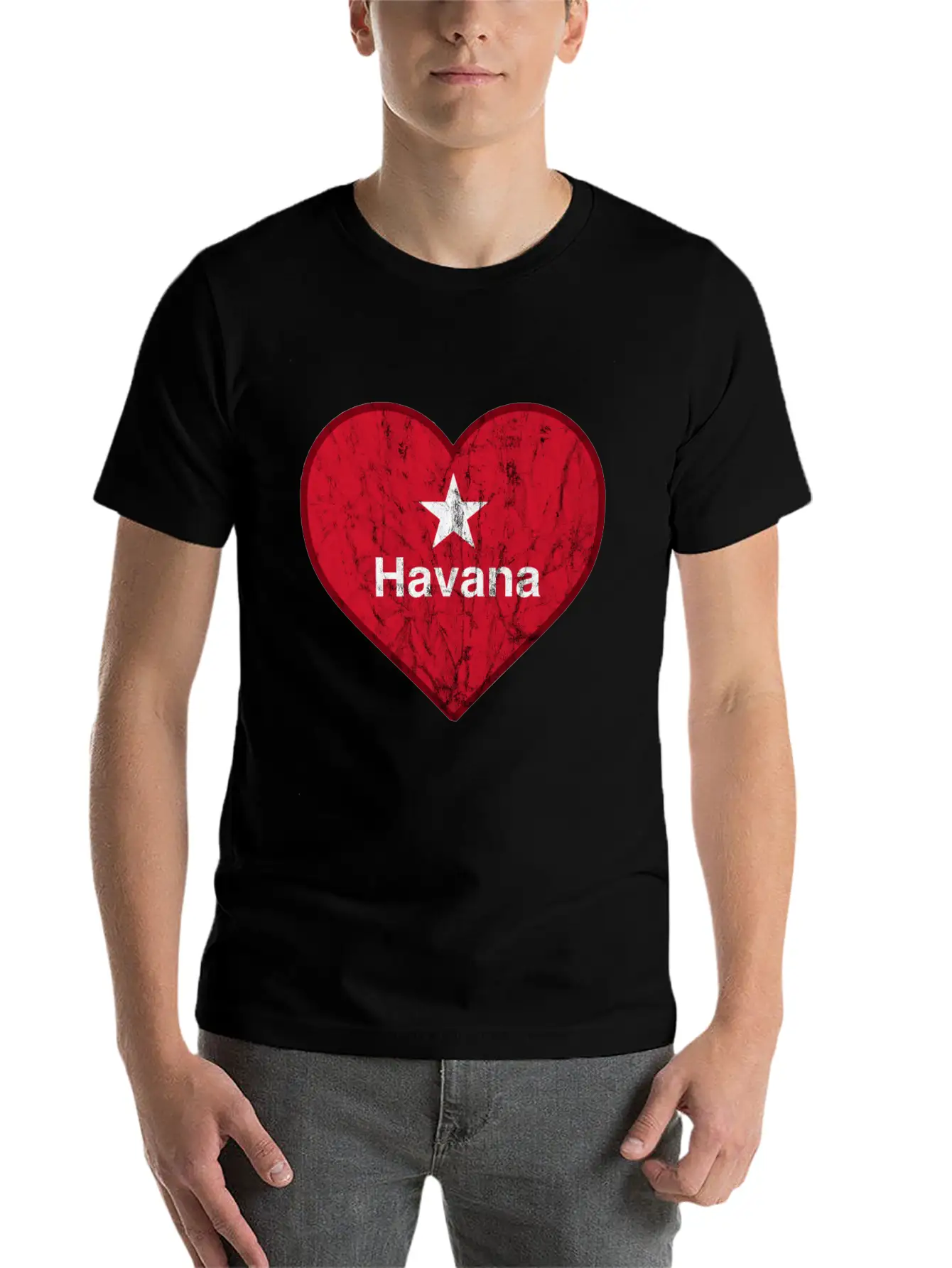 Vintage Habana Heart Vintage Retro Unisex Casual T-Shirt – Clean Design For Daily Comfort