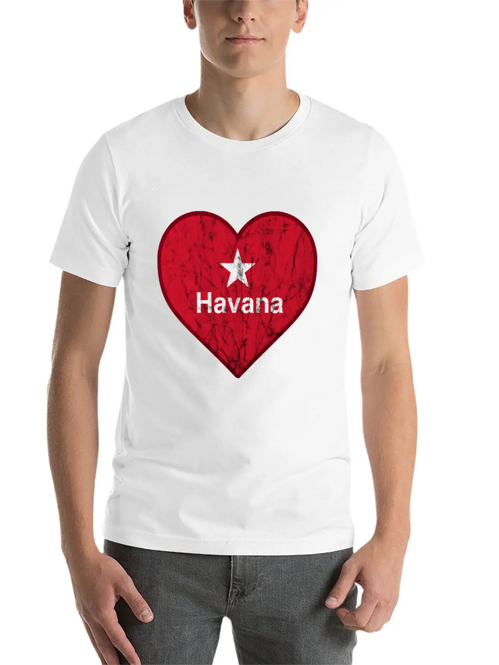 Vintage Habana Heart Vintage Retro Unisex Casual T-Shirt – Clean Design For Daily Comfort