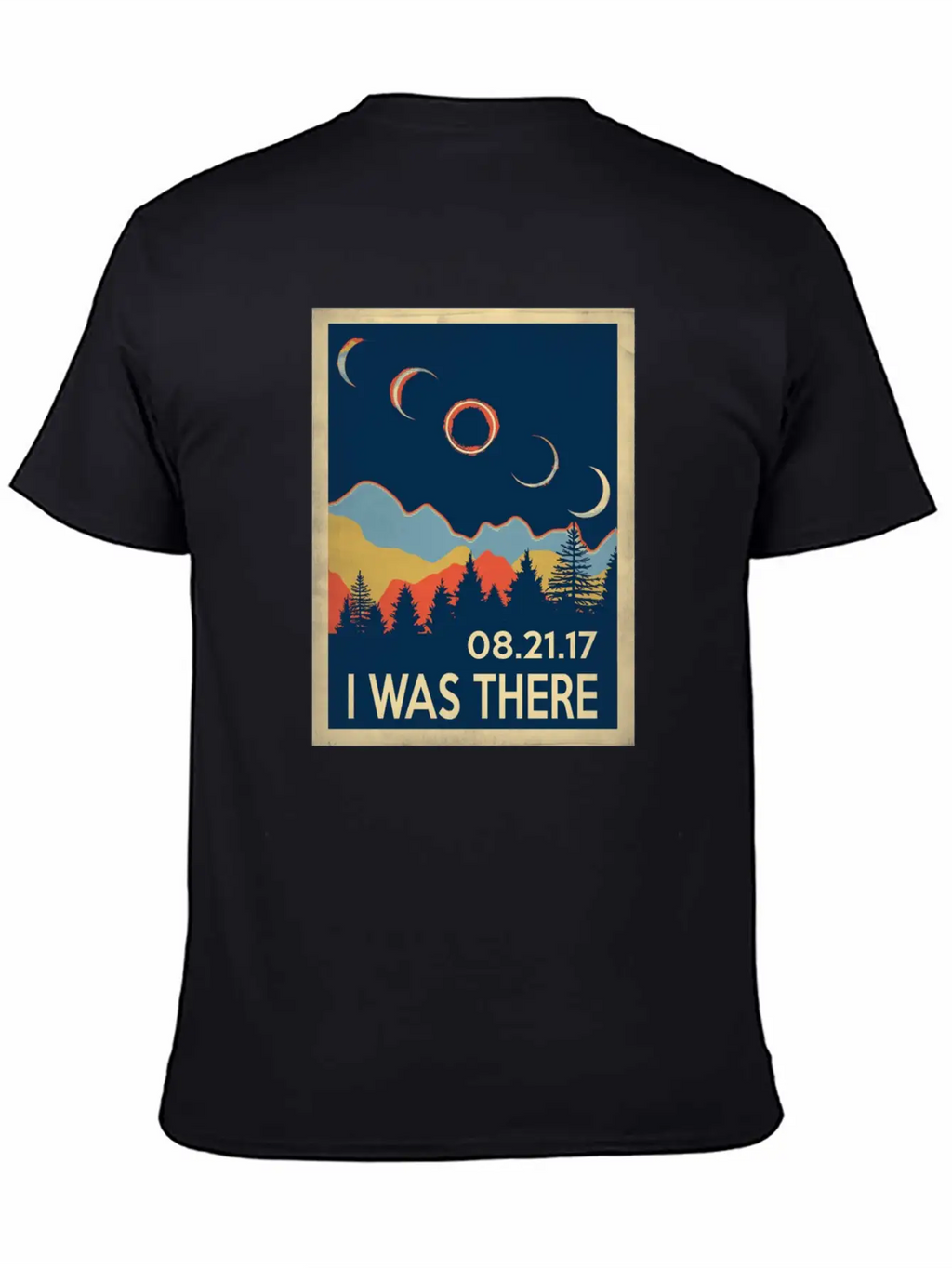 Vintage I Was There Solar Eclipse 2017 Breathable Soft Cotton T-Shirt – Timeless Casual Look