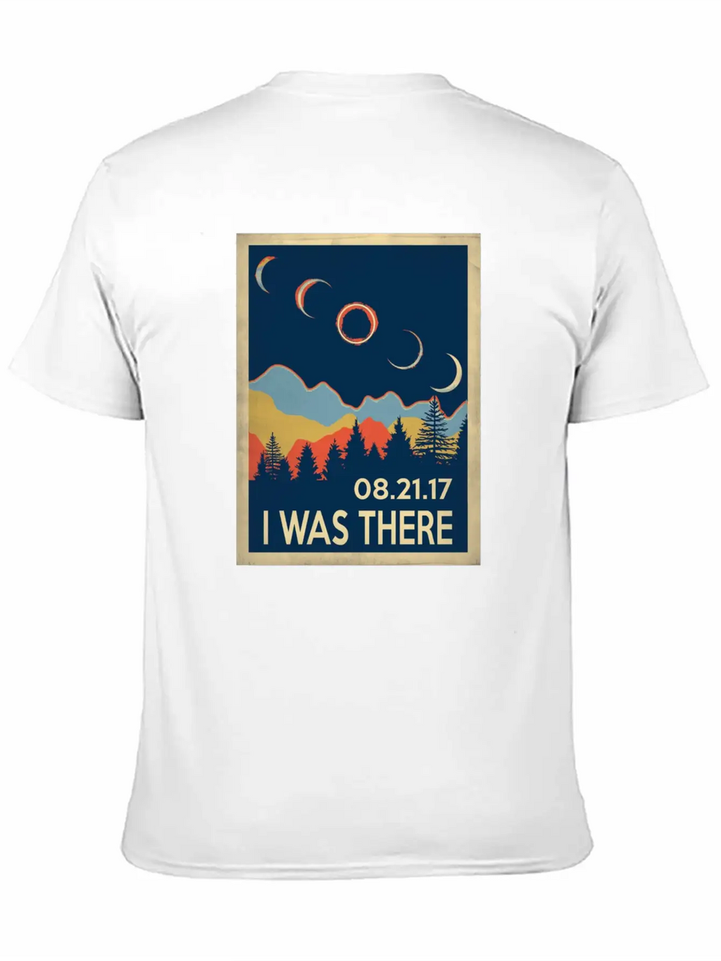 Vintage I Was There Solar Eclipse 2017 Breathable Soft Cotton T-Shirt – Timeless Casual Look