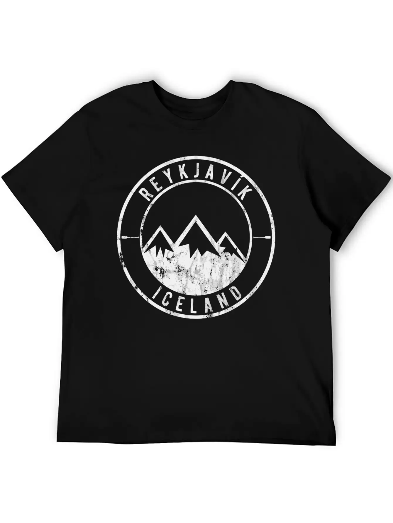 Vintage Iceland With Glaciers Unisex Short Sleeve Soft Cotton T-Shirt – Casual Everyday Wear