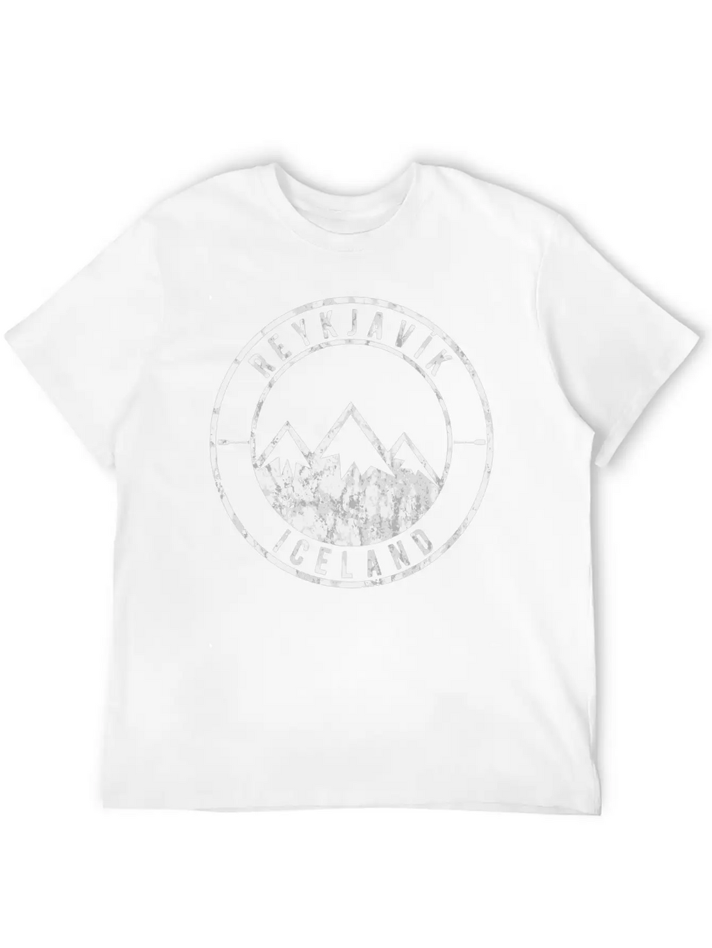 Vintage Iceland With Glaciers Unisex Short Sleeve Soft Cotton T-Shirt – Casual Everyday Wear