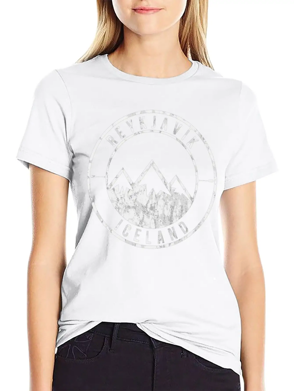 Vintage Iceland With Glaciers Unisex Short Sleeve Soft Cotton T-Shirt – Casual Everyday Wear