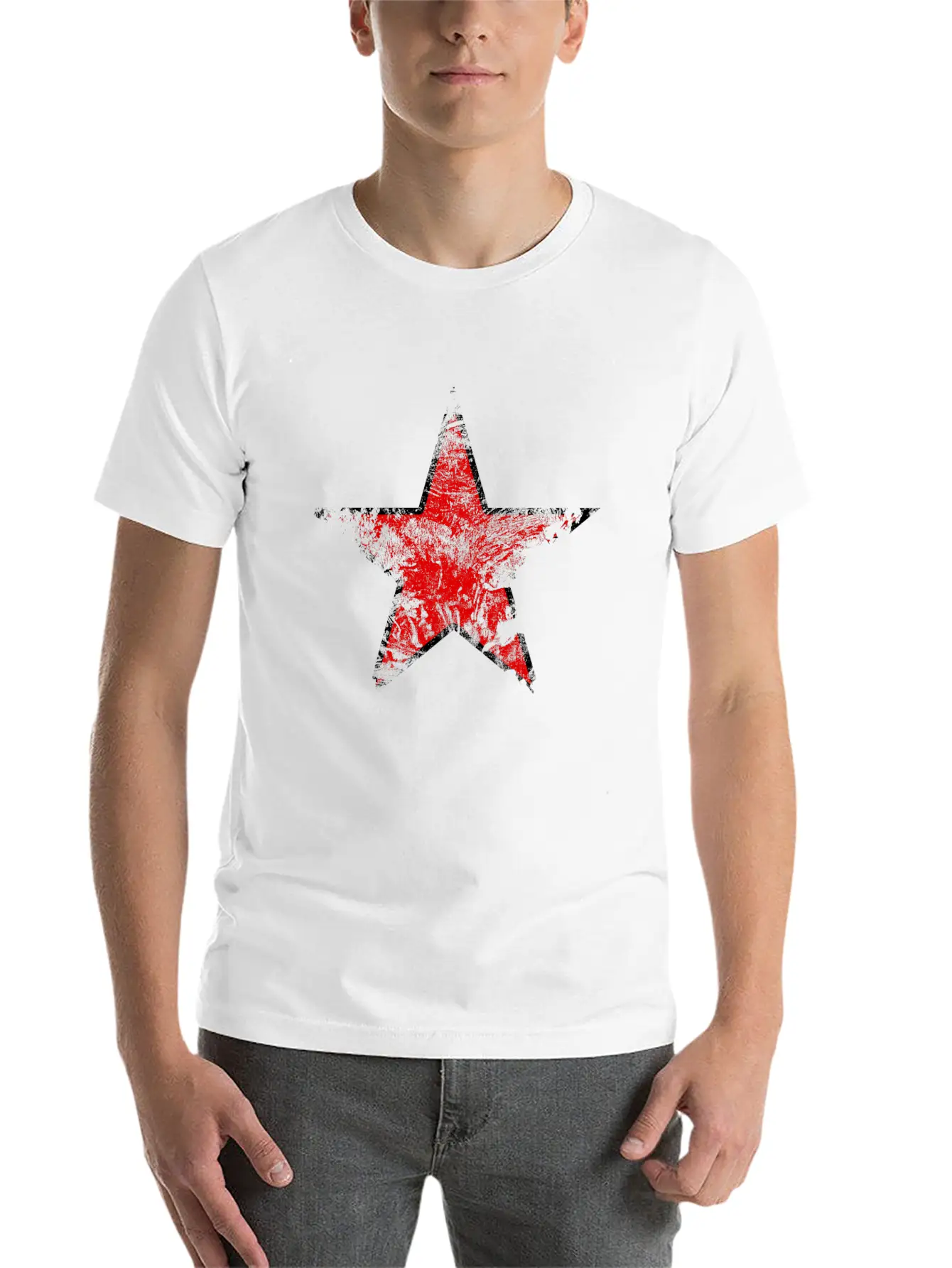Vintage Looking Red Star Unisex Casual T-Shirt – Clean Design For Daily Comfort