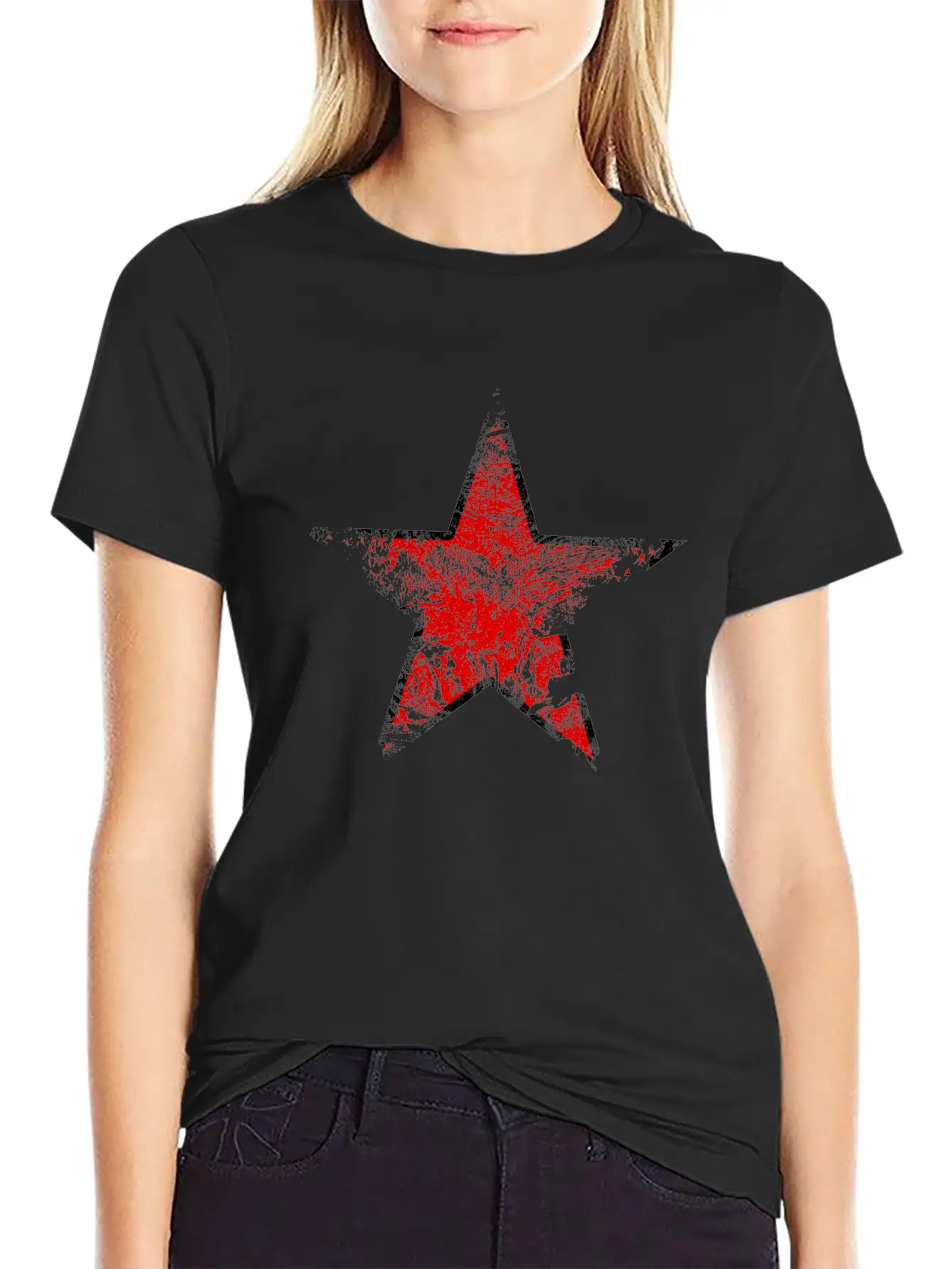 Vintage Looking Red Star Unisex Casual T-Shirt – Clean Design For Daily Comfort