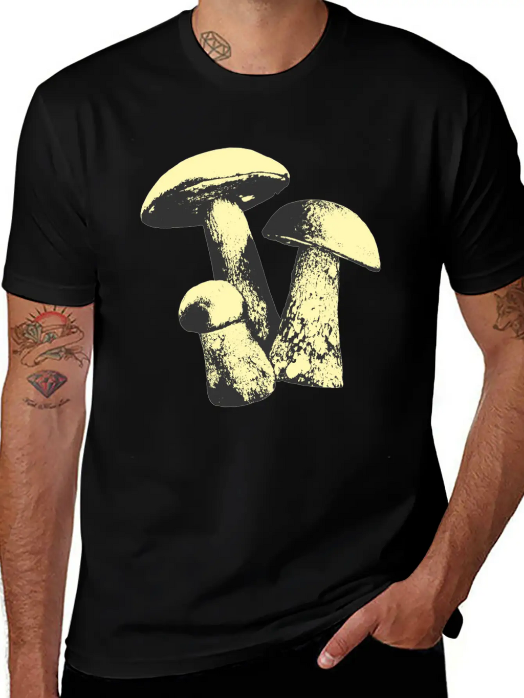 Vintage Mushroom Unisex Casual T-Shirt – Clean Design For Daily Comfort