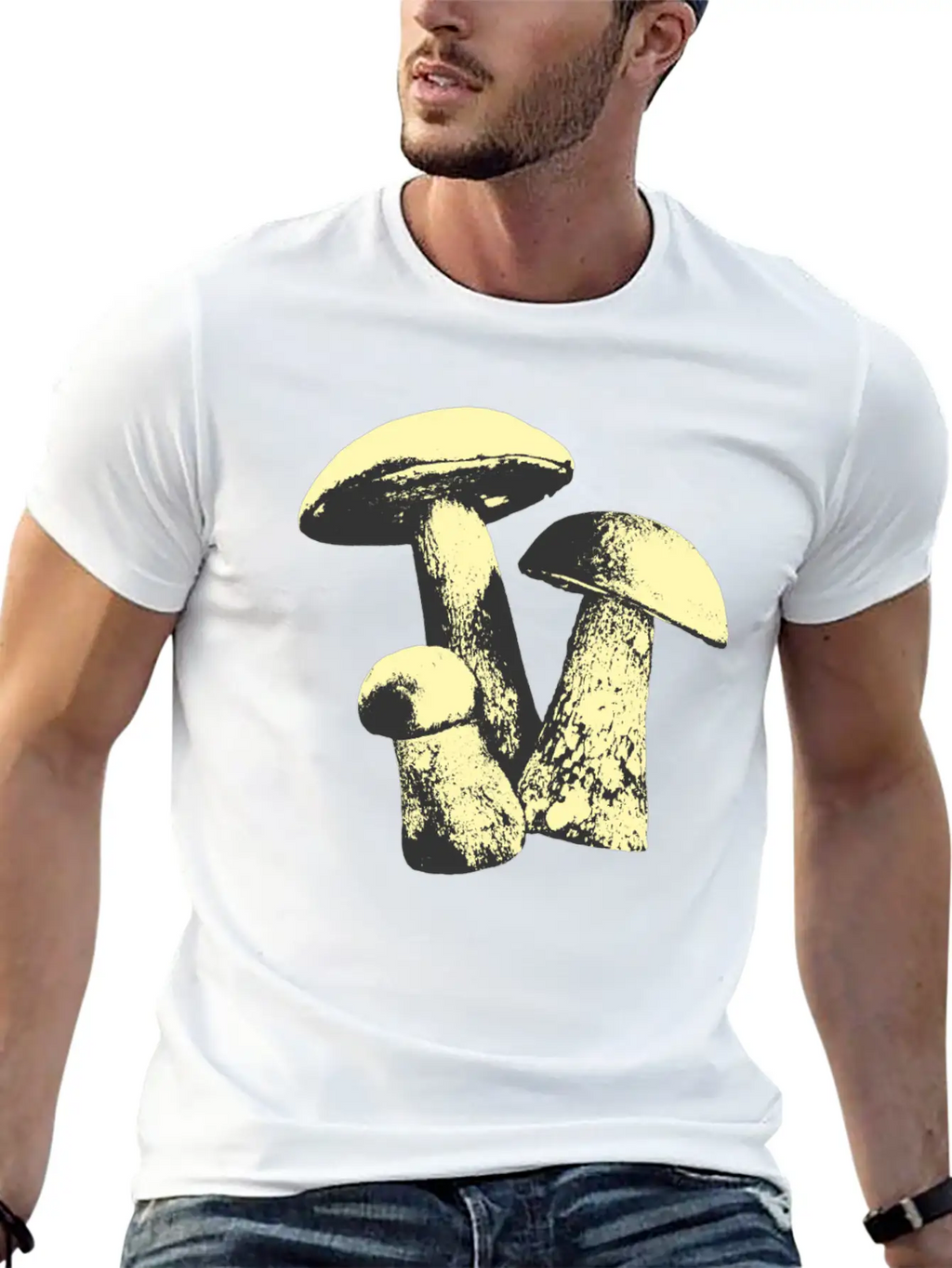 Vintage Mushroom Unisex Casual T-Shirt – Clean Design For Daily Comfort