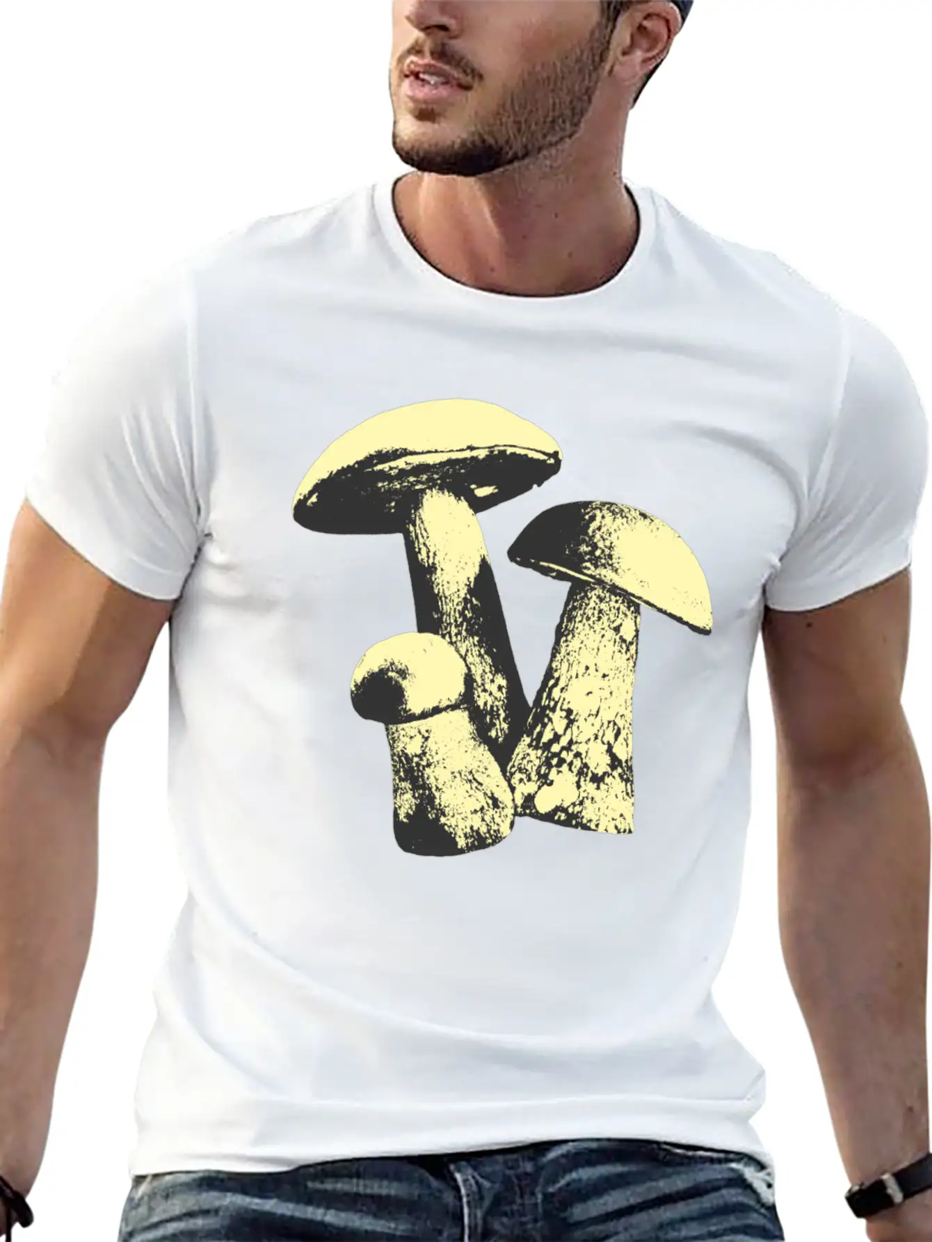Vintage Mushroom Unisex Casual T-Shirt – Clean Design For Daily Comfort