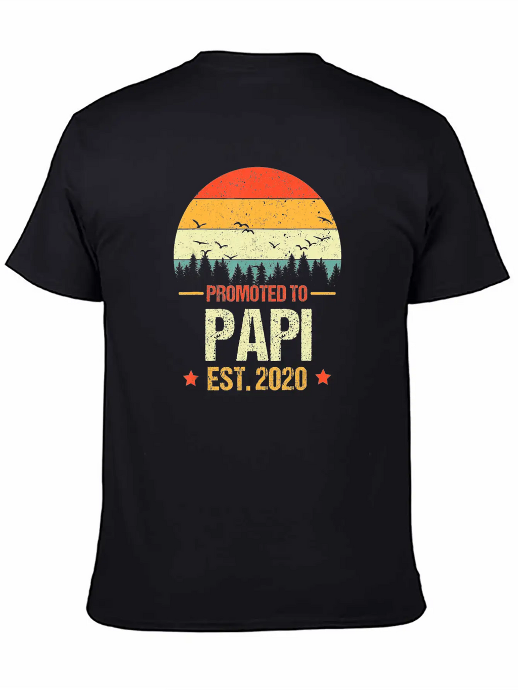 Vintage Promoted To Papi Est 2020 New Papi Gift Breathable Soft Cotton T-Shirt – Timeless Casual Look