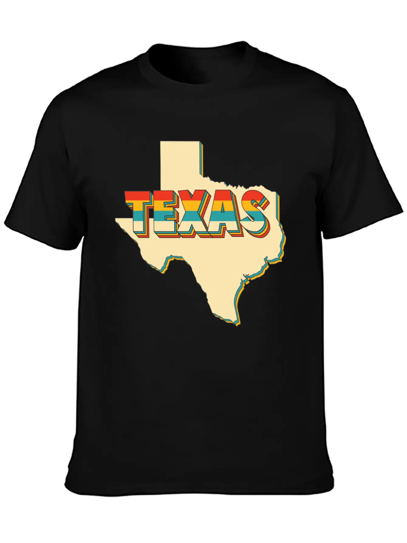 Vintage Proud Texas Map Houston Dallas Souvenir Stylish Everyday T-Shirt – Unisex Basic Cotton Tee