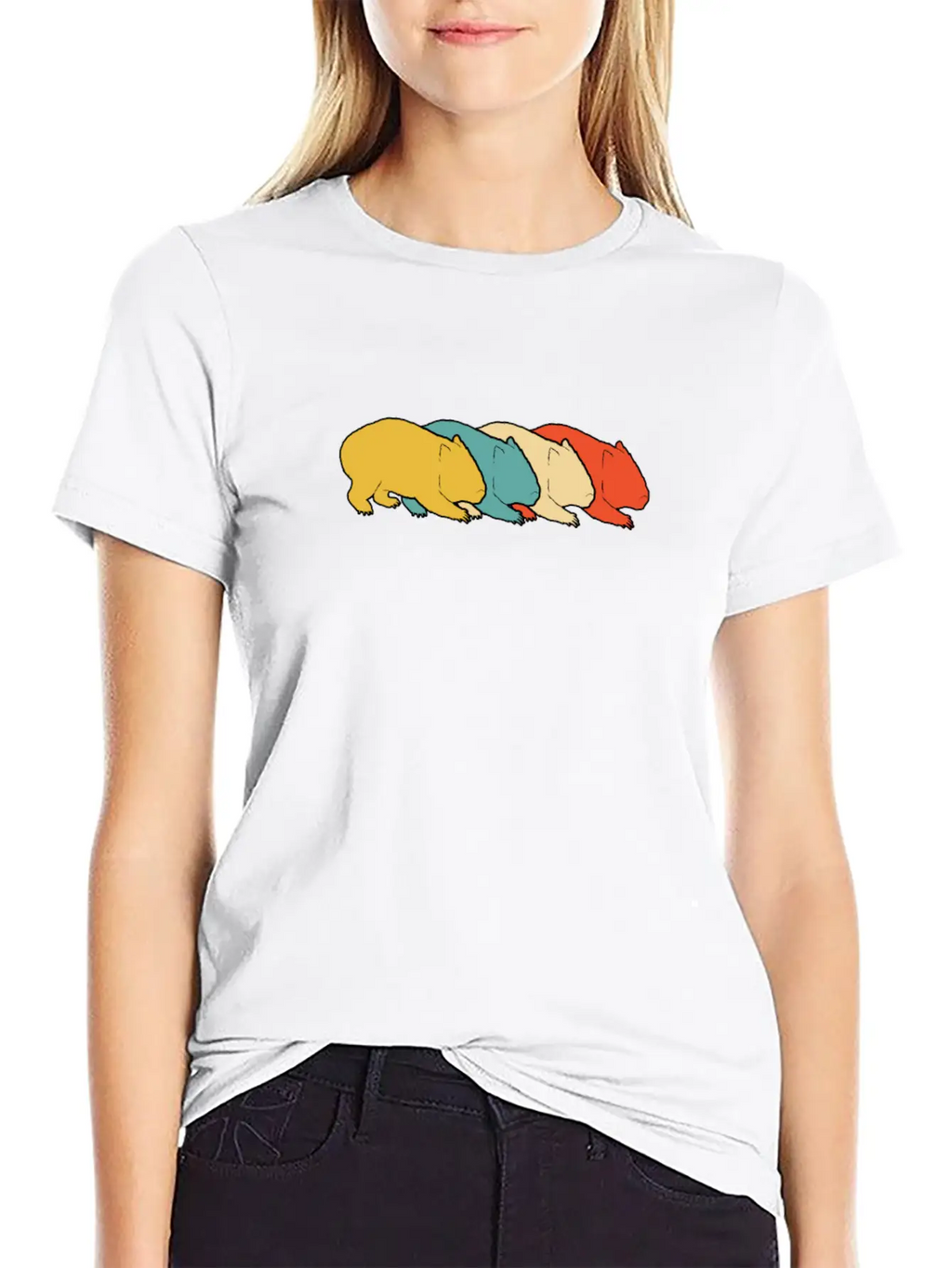 Vintage Retro Pop Art Wombat Gift Idea Unisex Casual T-Shirt – Clean Design For Daily Comfort