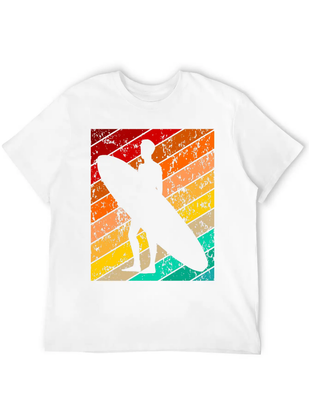 Vintage Retro Surfer Surfing Surf Water Sports Unisex Short Sleeve Soft Cotton T-Shirt – Casual Everyday Wear