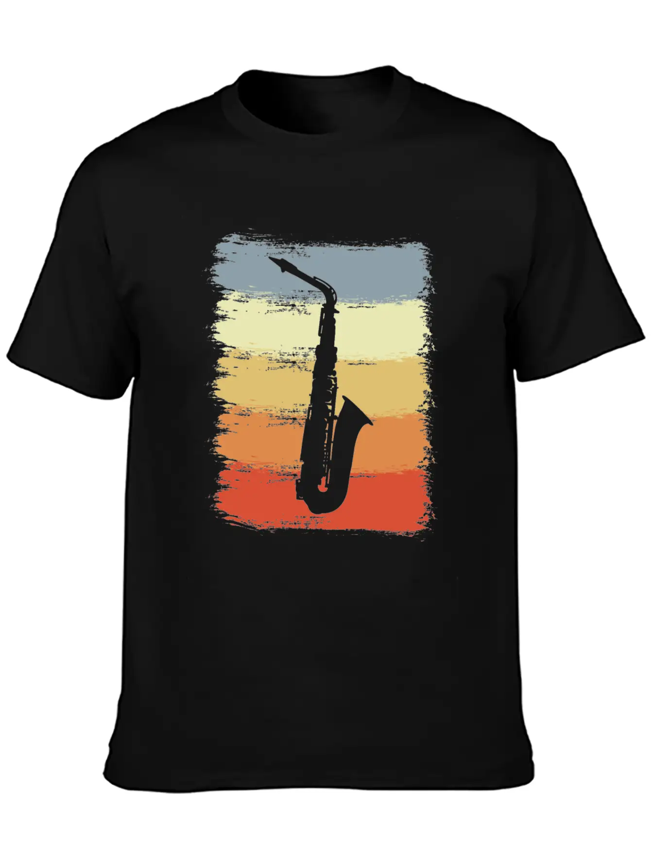 Vintage Saxophone Essential Cotton Tee For Daily Outfits – Unisex Style