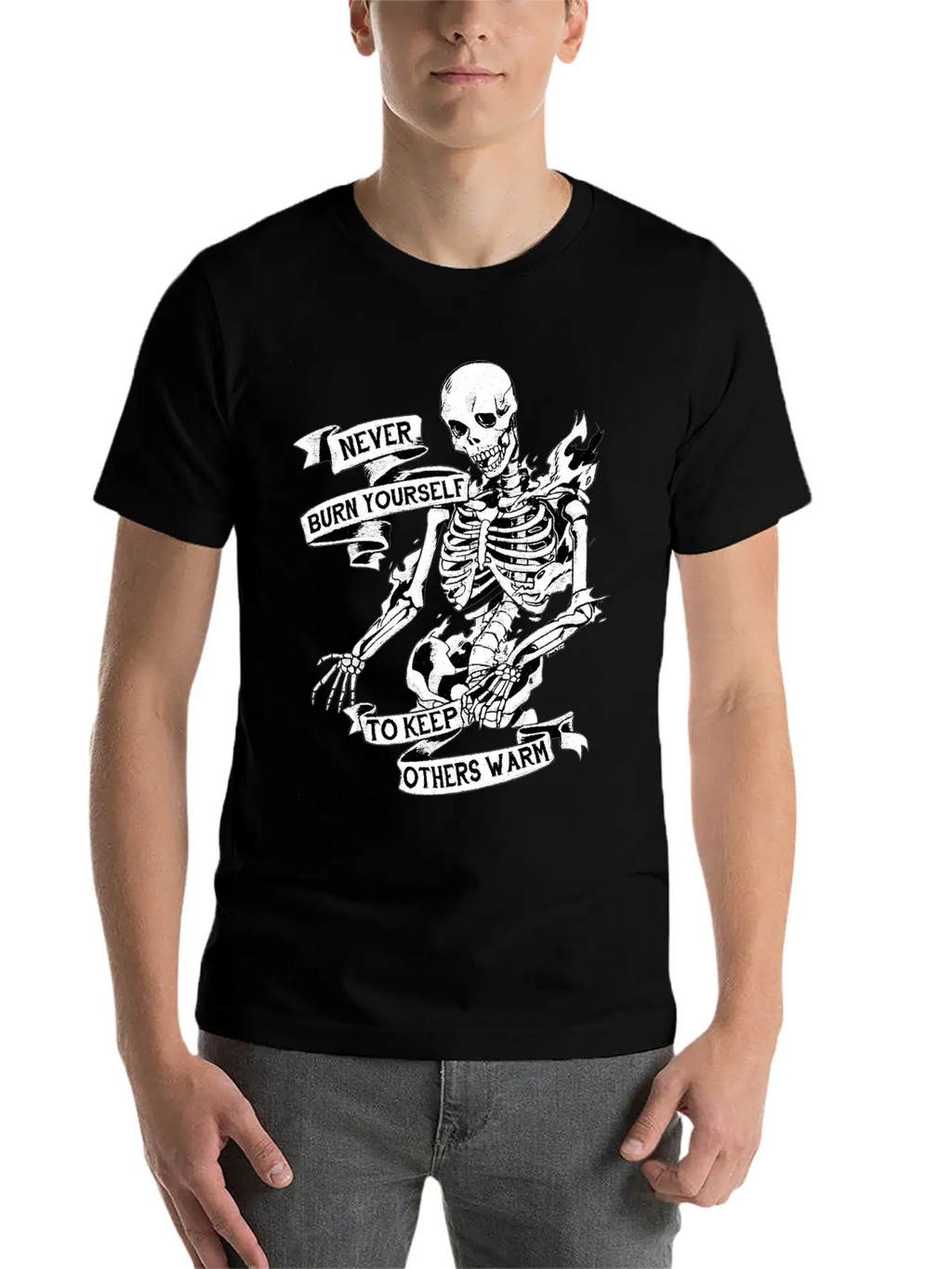 VINTAGE SKULL Unisex Casual T-Shirt – Clean Design For Daily Comfort