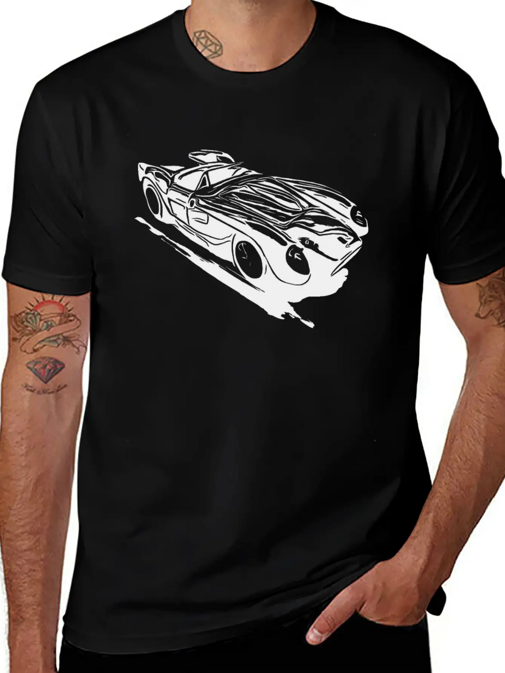 Vintage Sports Car Breathable Soft Cotton T-Shirt – Timeless Casual Look