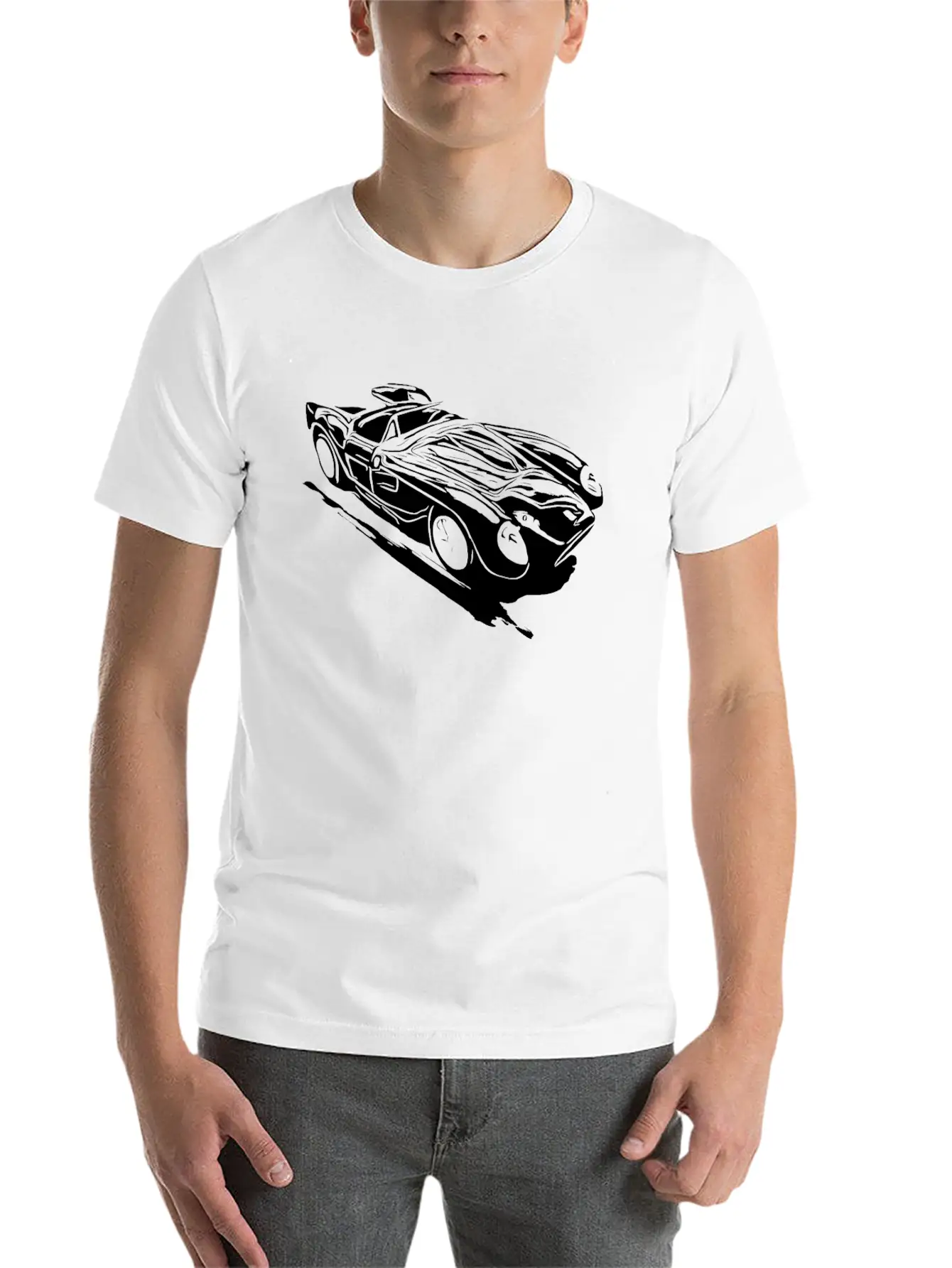 Vintage Sports Car Breathable Soft Cotton T-Shirt – Timeless Casual Look
