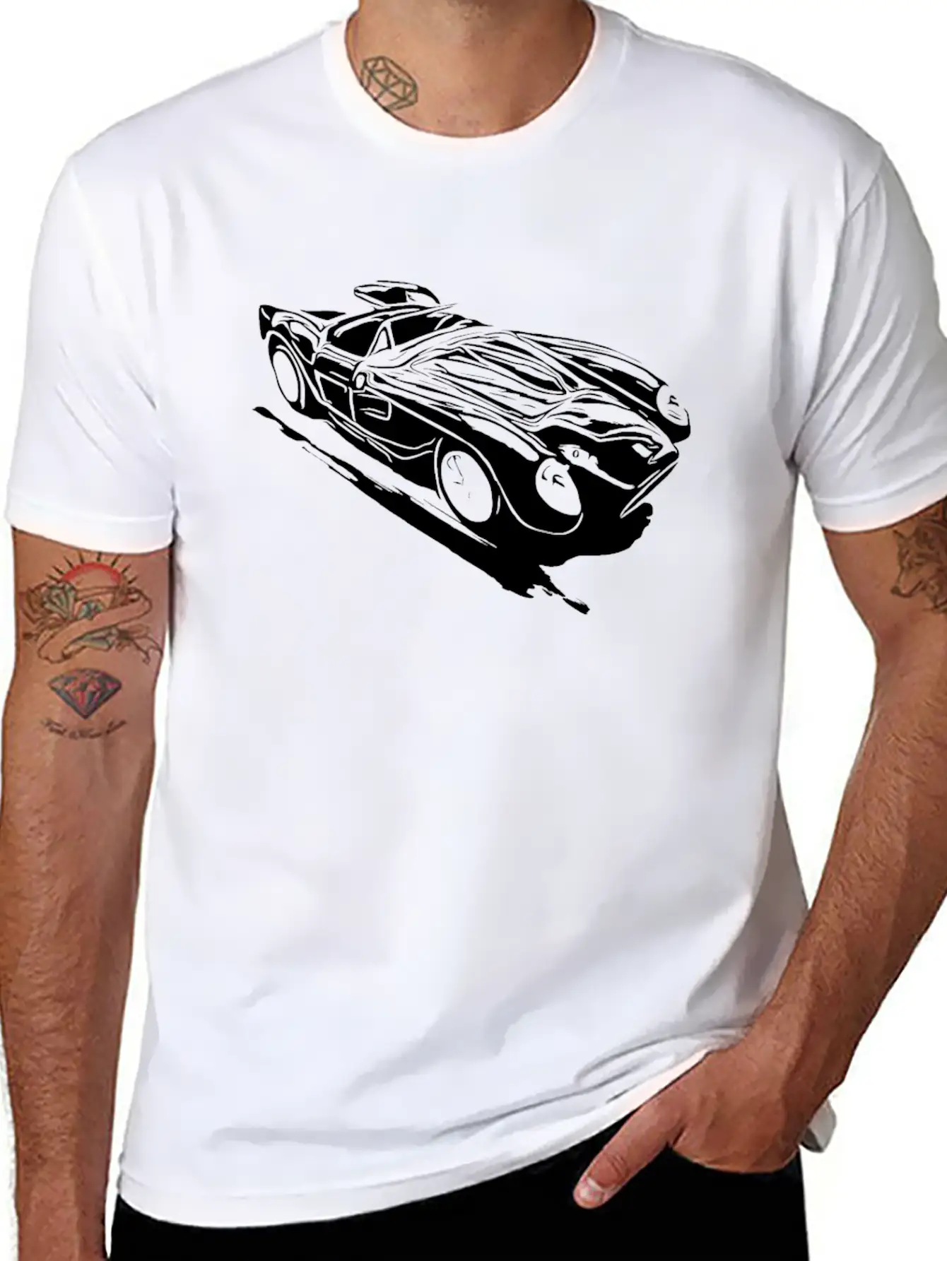 Vintage Sports Car Breathable Soft Cotton T-Shirt – Timeless Casual Look