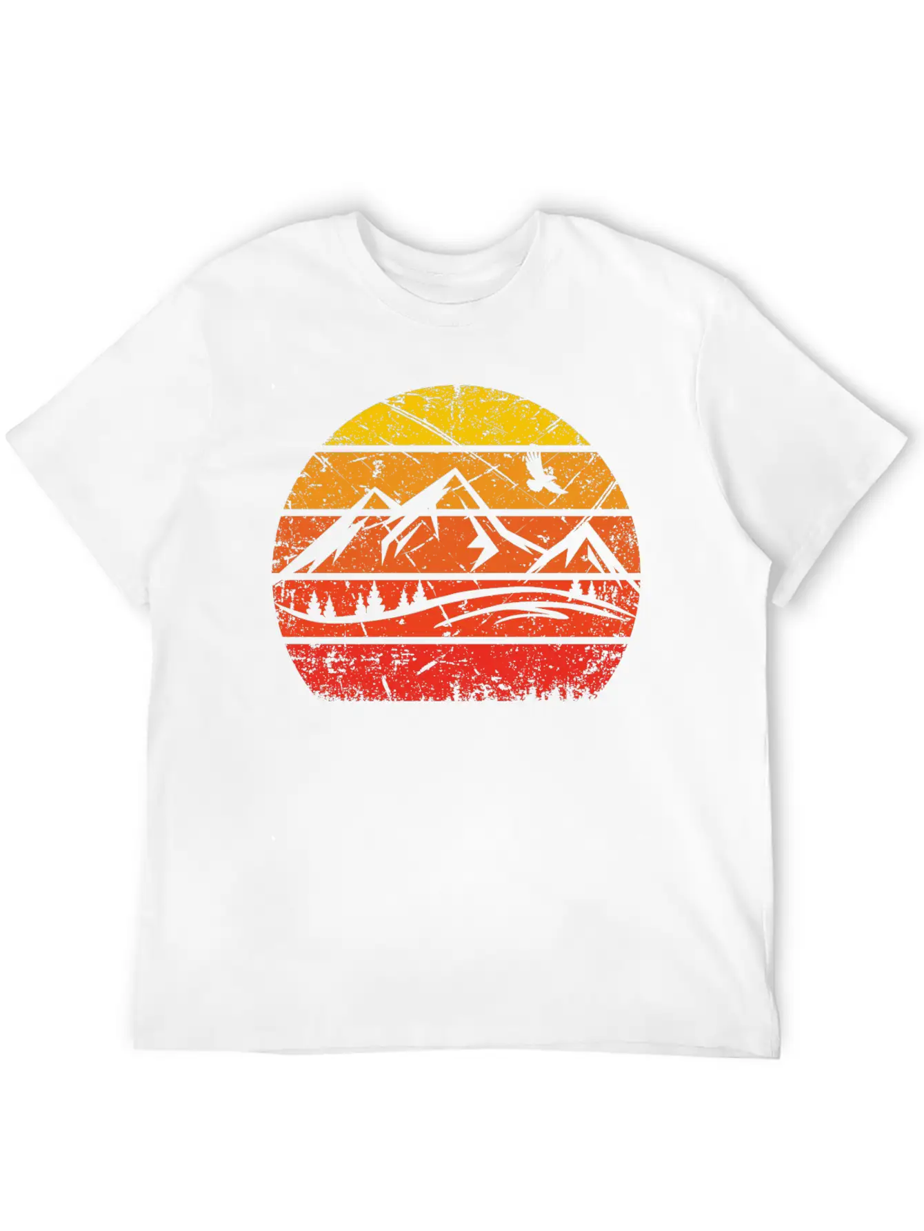 Vintage Sun And Mountain - (B) Essential Cotton Tee For Daily Outfits – Unisex Style