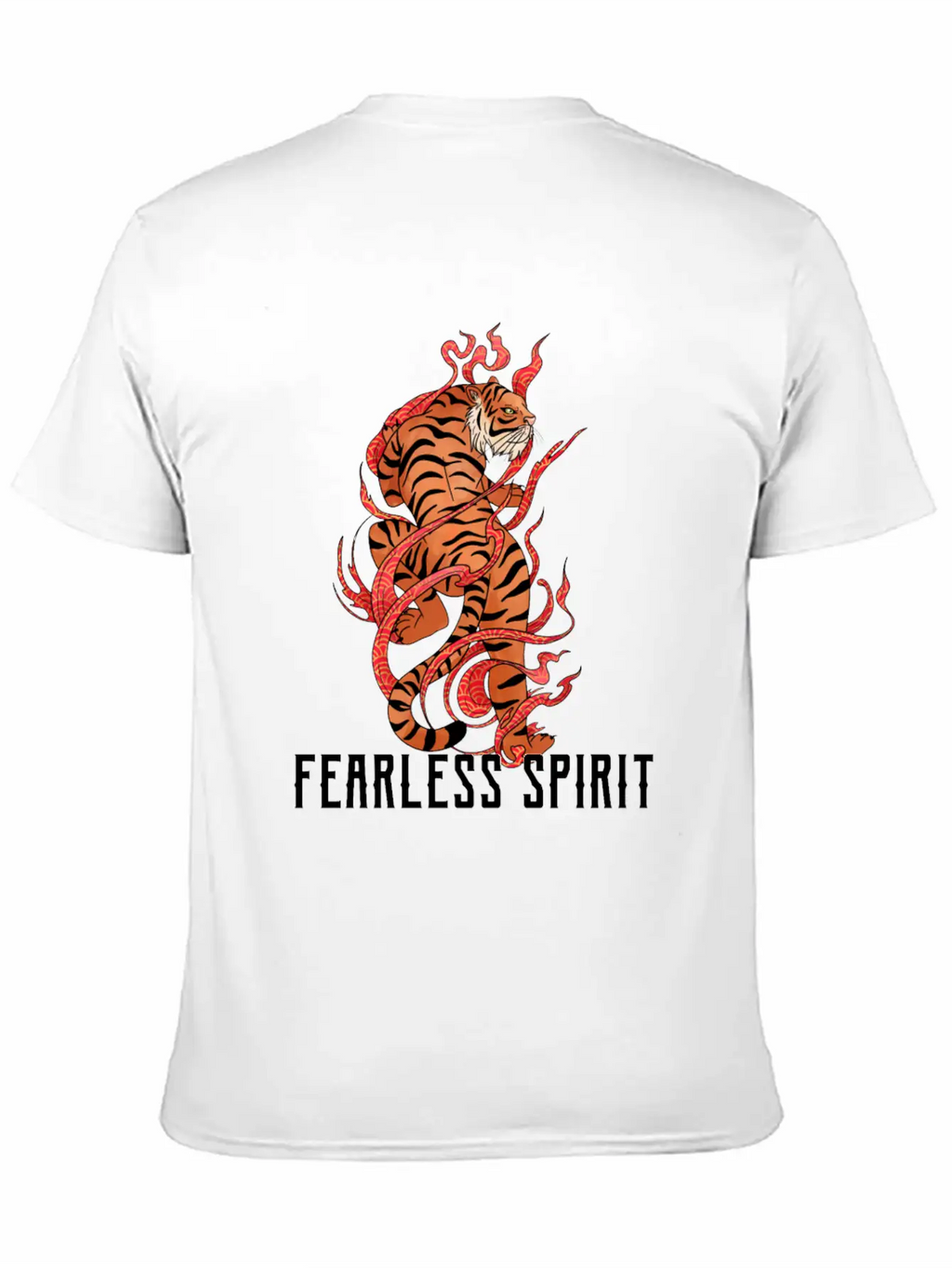 Vintage Tiger T Shirt Fearless Spirit Black Casual Graphic T-Shirt – Simple And Comfortable Daily Wear