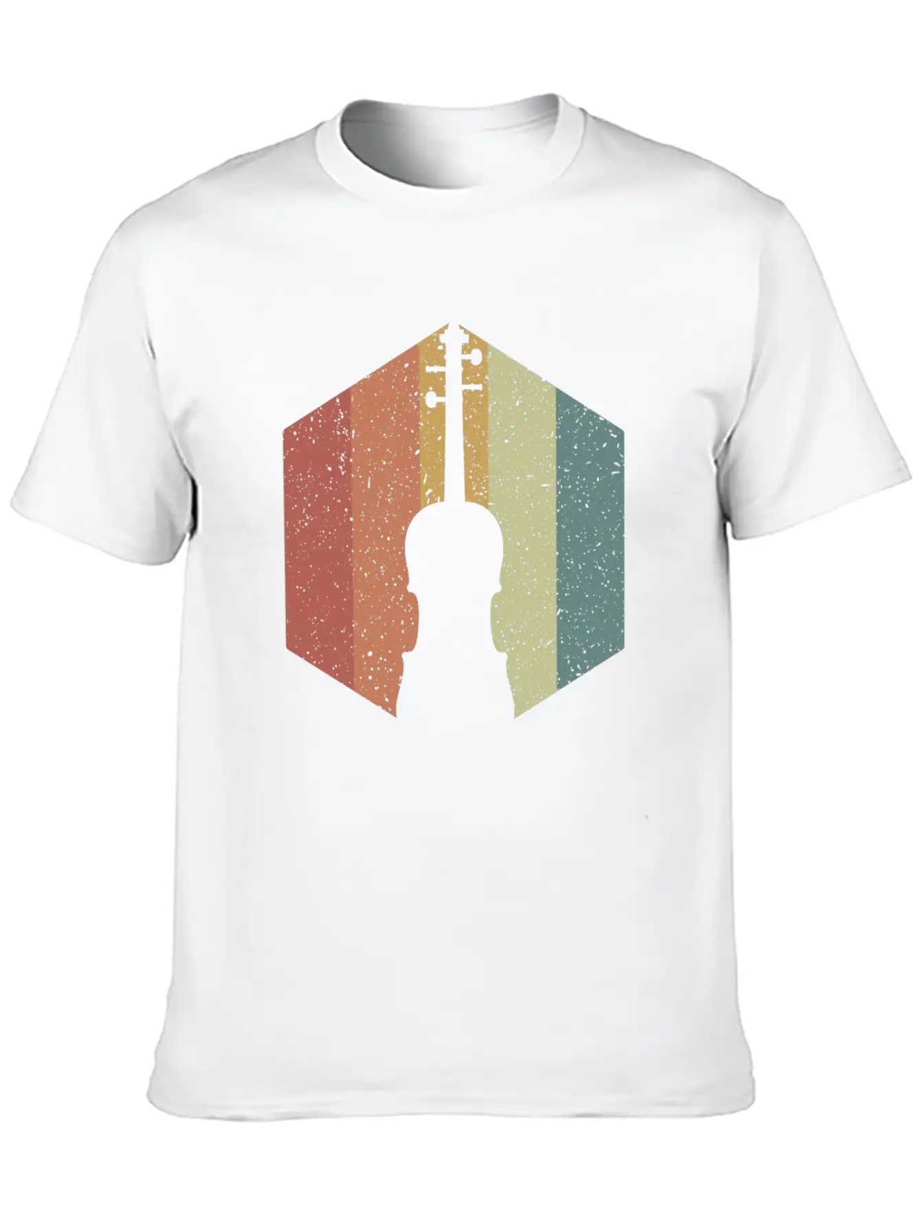 Vintage Violin Unisex Casual T-Shirt – Clean Design For Daily Comfort