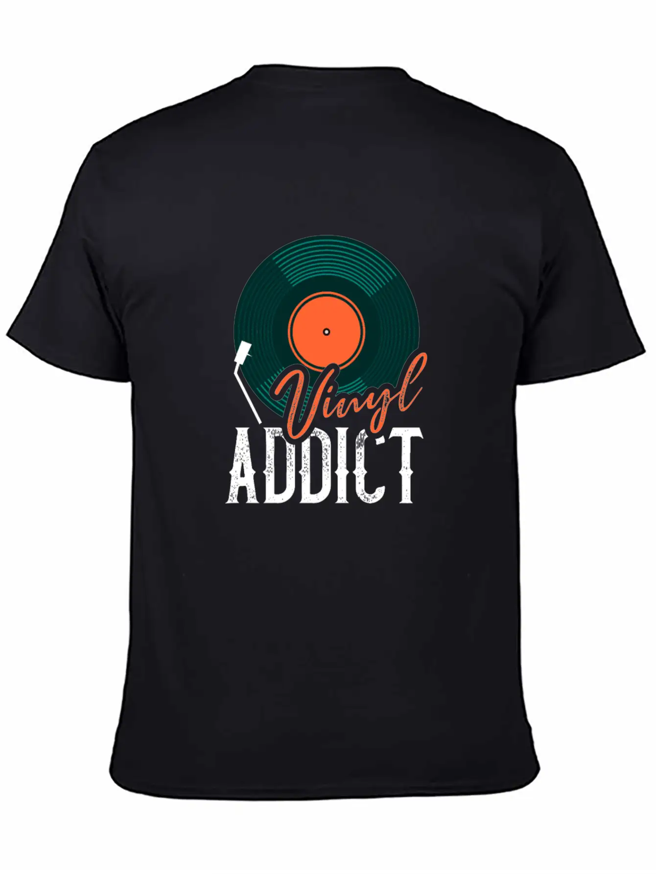 Vinyl Addict Audiophile Music Lover Vinyl Player Casual Graphic T-Shirt – Simple And Comfortable Daily Wear