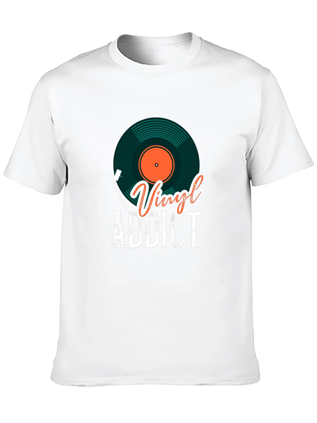 Vinyl Addict Audiophile Music Lover Vinyl Player Casual Graphic T-Shirt – Simple And Comfortable Daily Wear