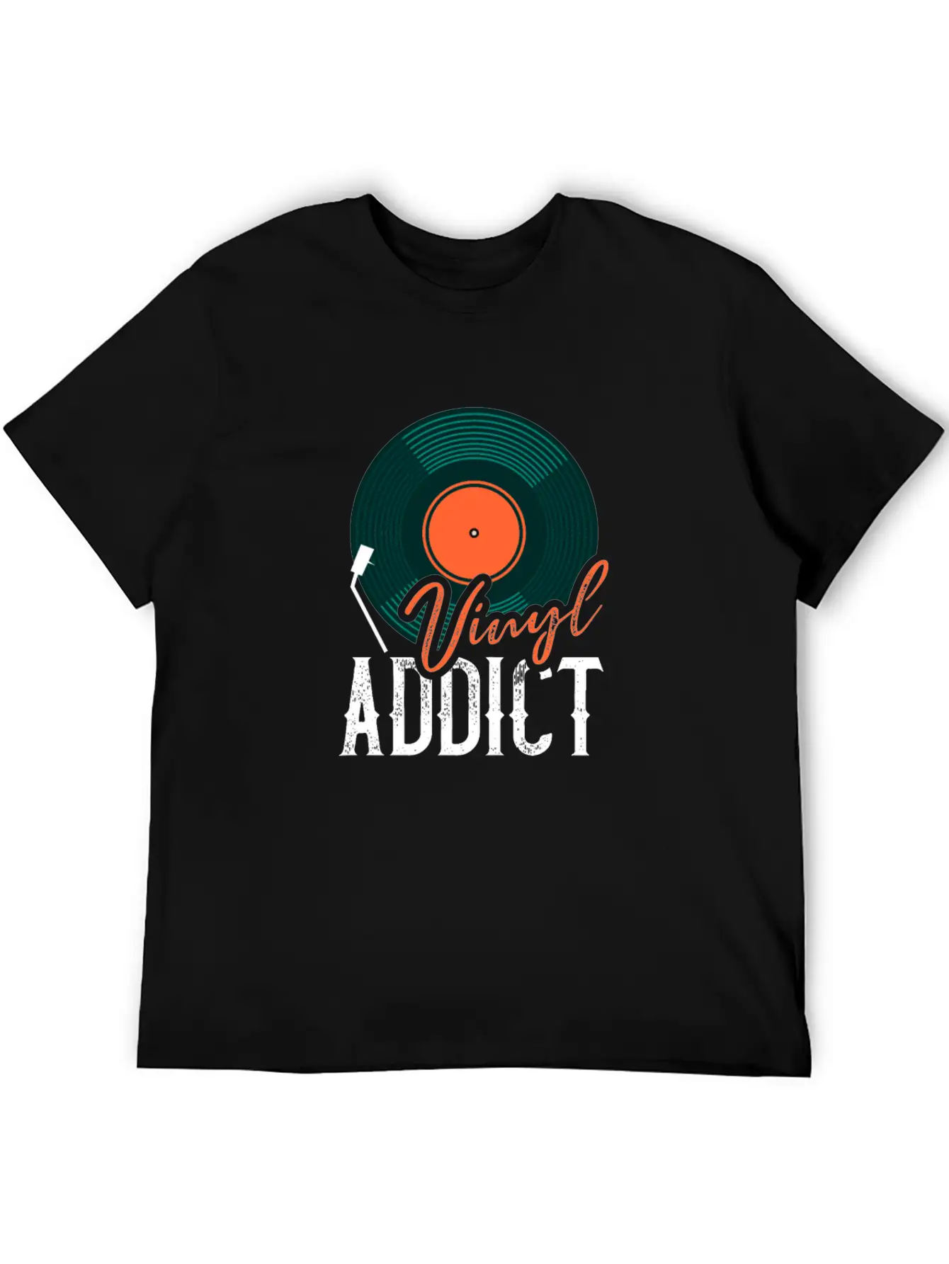 Vinyl Addict Audiophile Music Lover Vinyl Player Casual Graphic T-Shirt – Simple And Comfortable Daily Wear